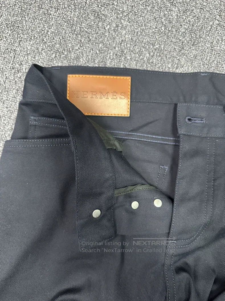 Hermes Hermes Autumn/Winter logo leather patch denim casual pants Size 26" / US 2 / IT 38 - 7 Thumbnail