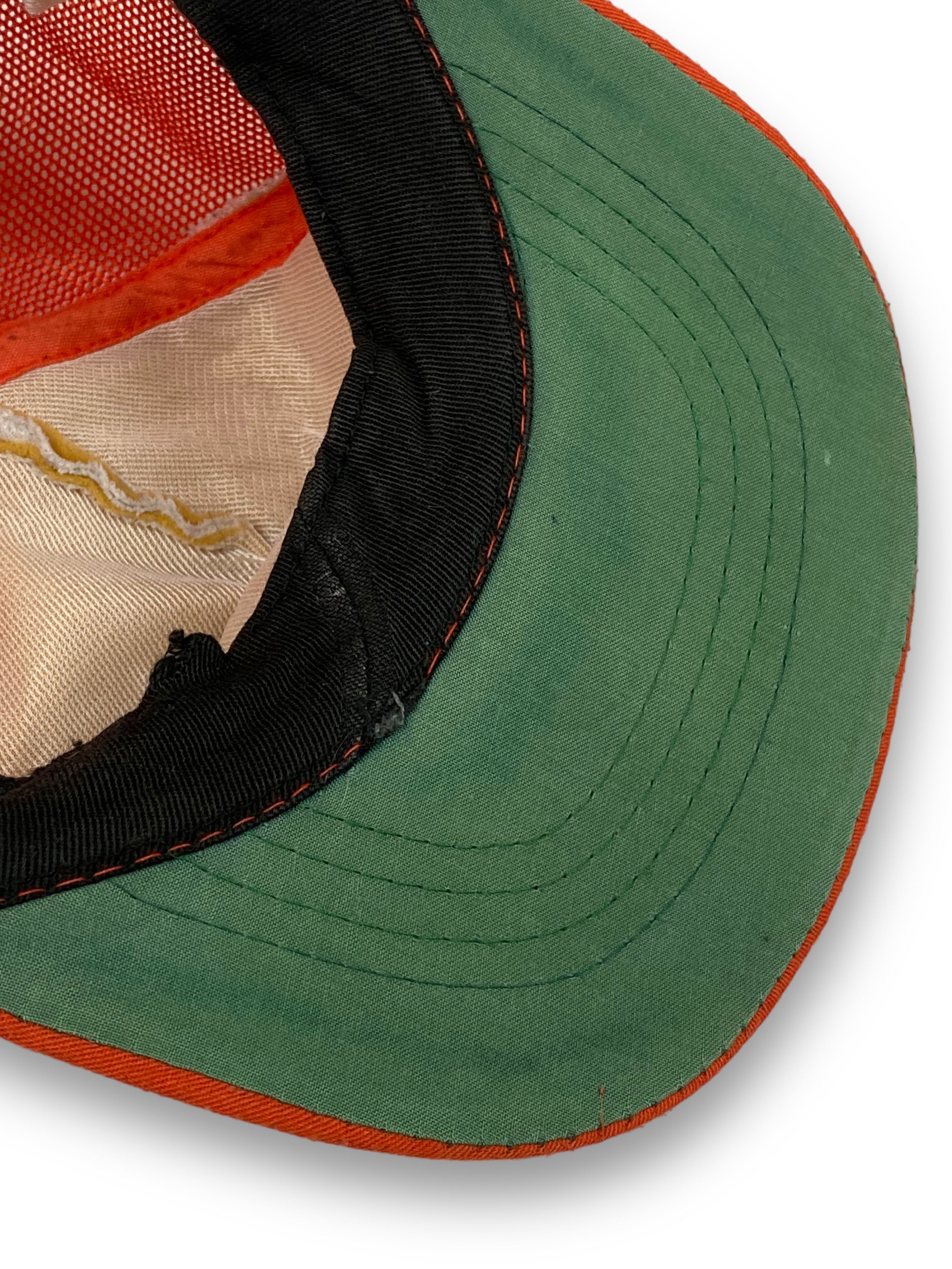 Other Vintage REDNECK Orange Trucker Cap Y2k M694 Size ONE SIZE - 7 Thumbnail