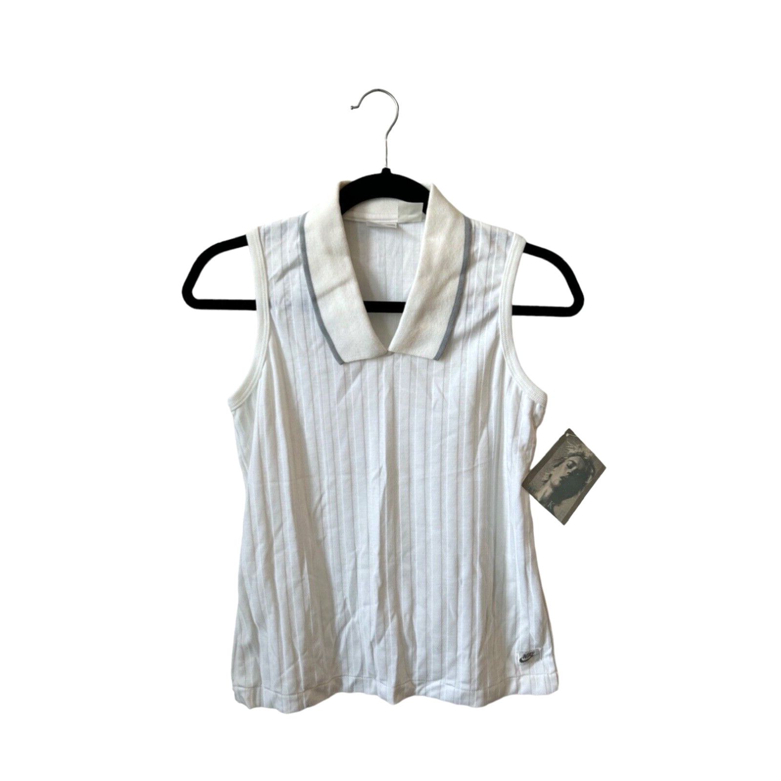 image of Vintage Nike Grey Tag Golf Tank Womens Size Medium Deadstock NWT 80's in White