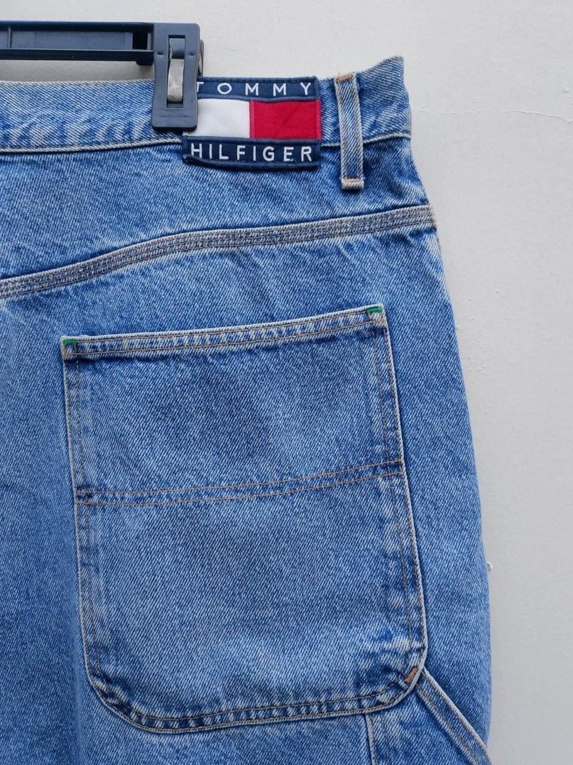 Tommy Hilfiger Tommy Hilfiger Vintage Carpenter Jort Blue Distressed Baggy Size US 38 / EU 54 - 5 Thumbnail