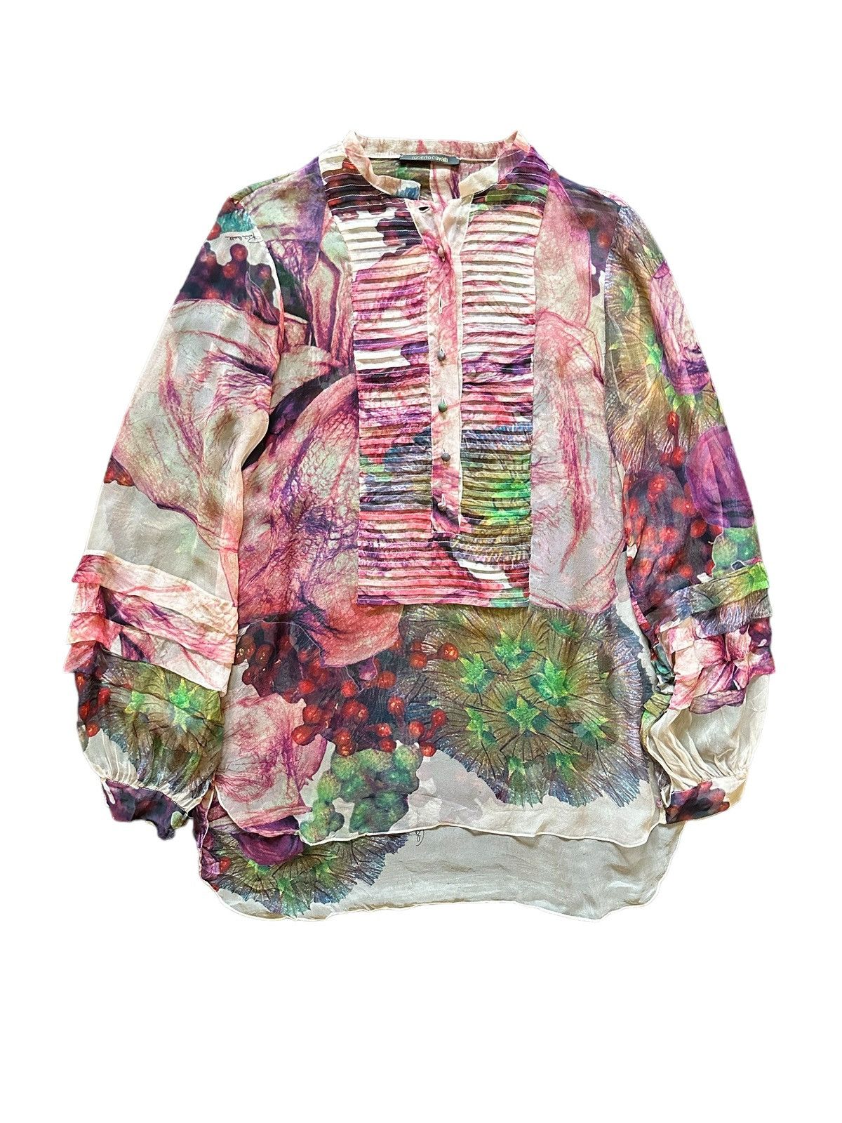 roberto cavalli silk top