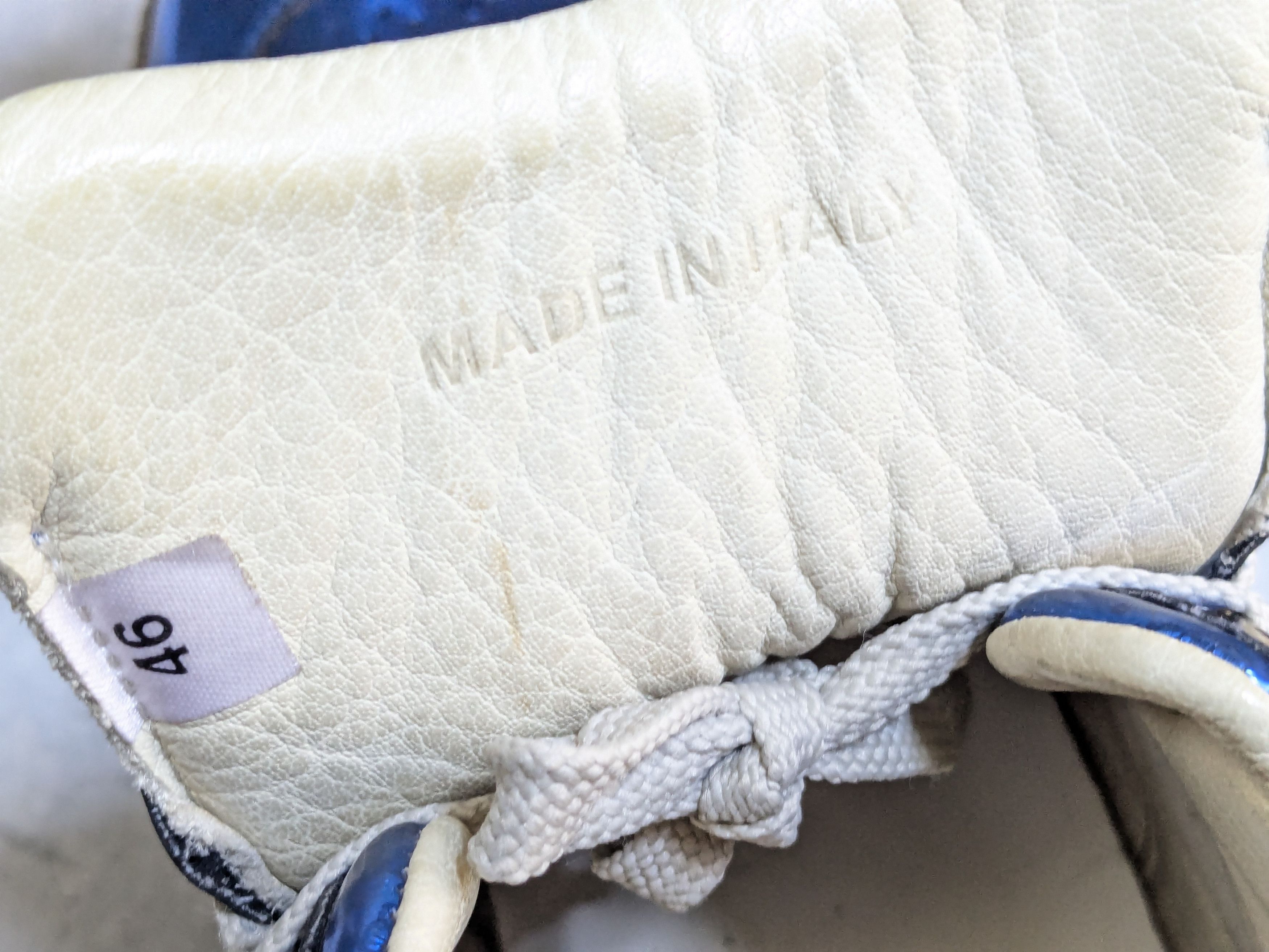 Maison Margiela Maison Margiela High Top Sneakers Blue 12 45 Leather Size US 12 / EU 45 - 9 Thumbnail