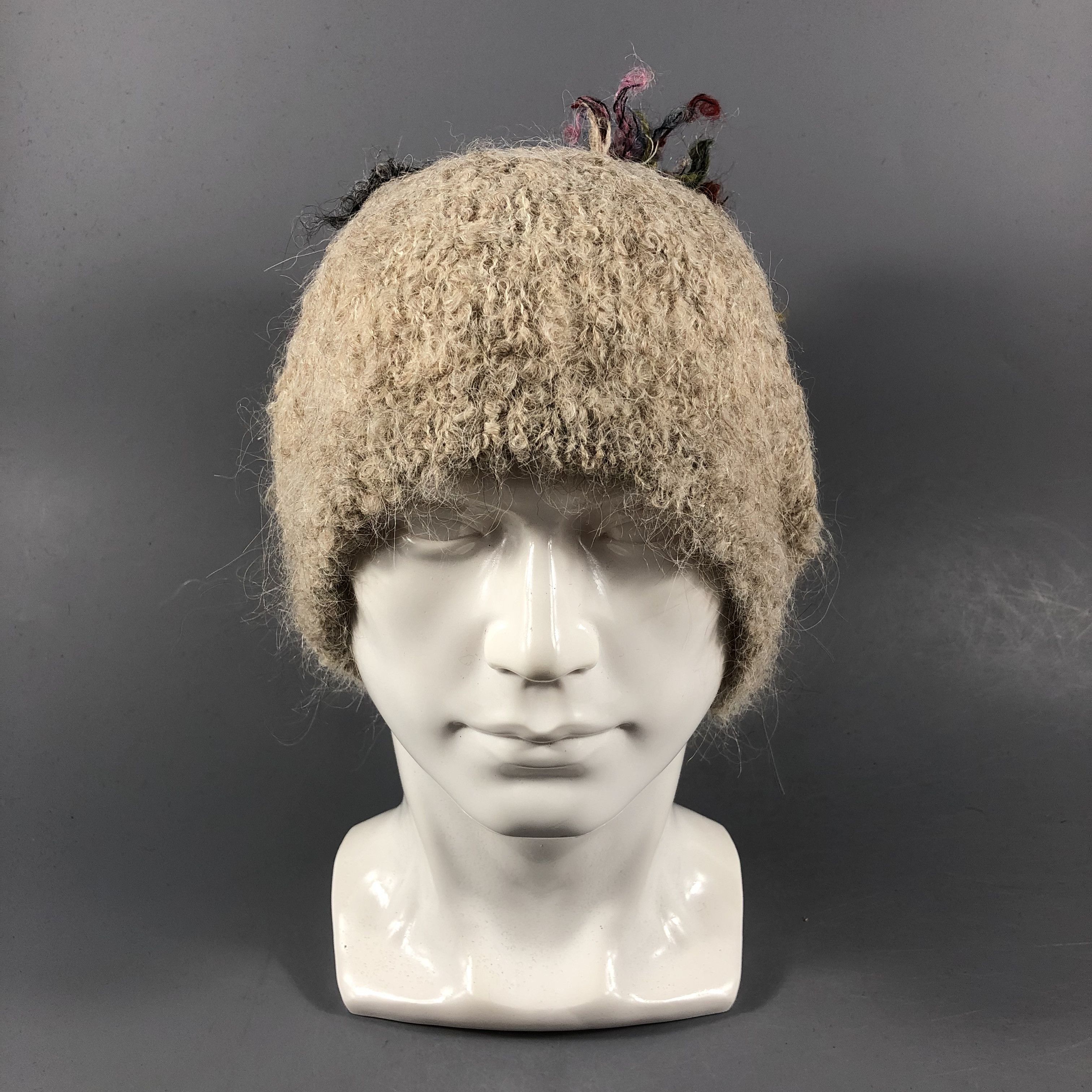Vintage Yumi Knit Wool Bobble Beanie Snowcap Snow Hat B1024 Size ONE SIZE - 2 Thumbnail