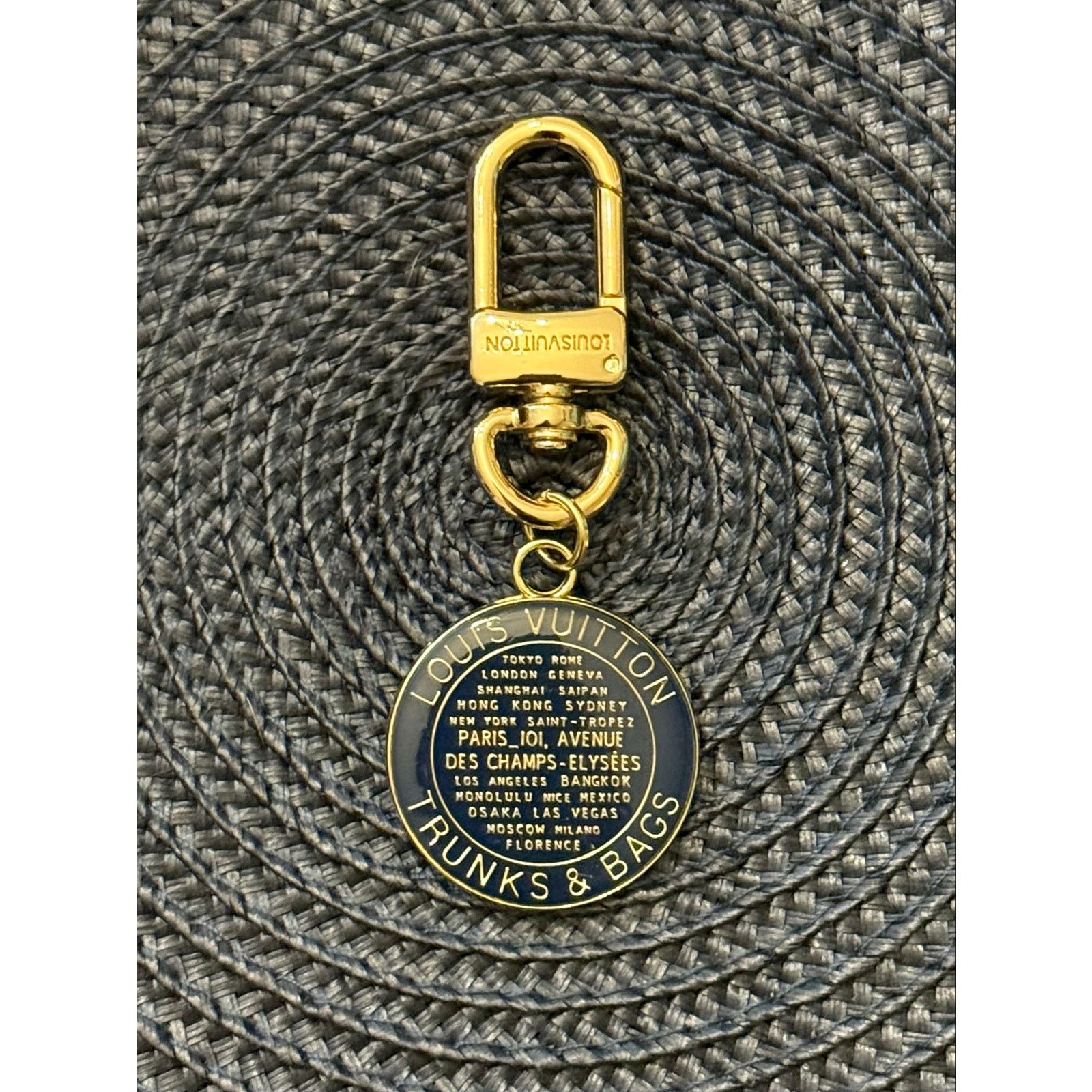 Other Gorgeous Blue & Gold Handmade Lux Bag Purse Charm Keychain Size ONE SIZE - 4 Thumbnail
