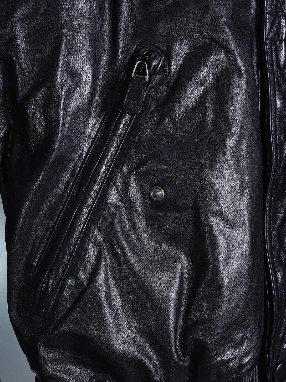Gucci FW03 Zipper Leather Jacket Tom Ford Era Size US M / EU 48-50 / 2 - 4 Thumbnail
