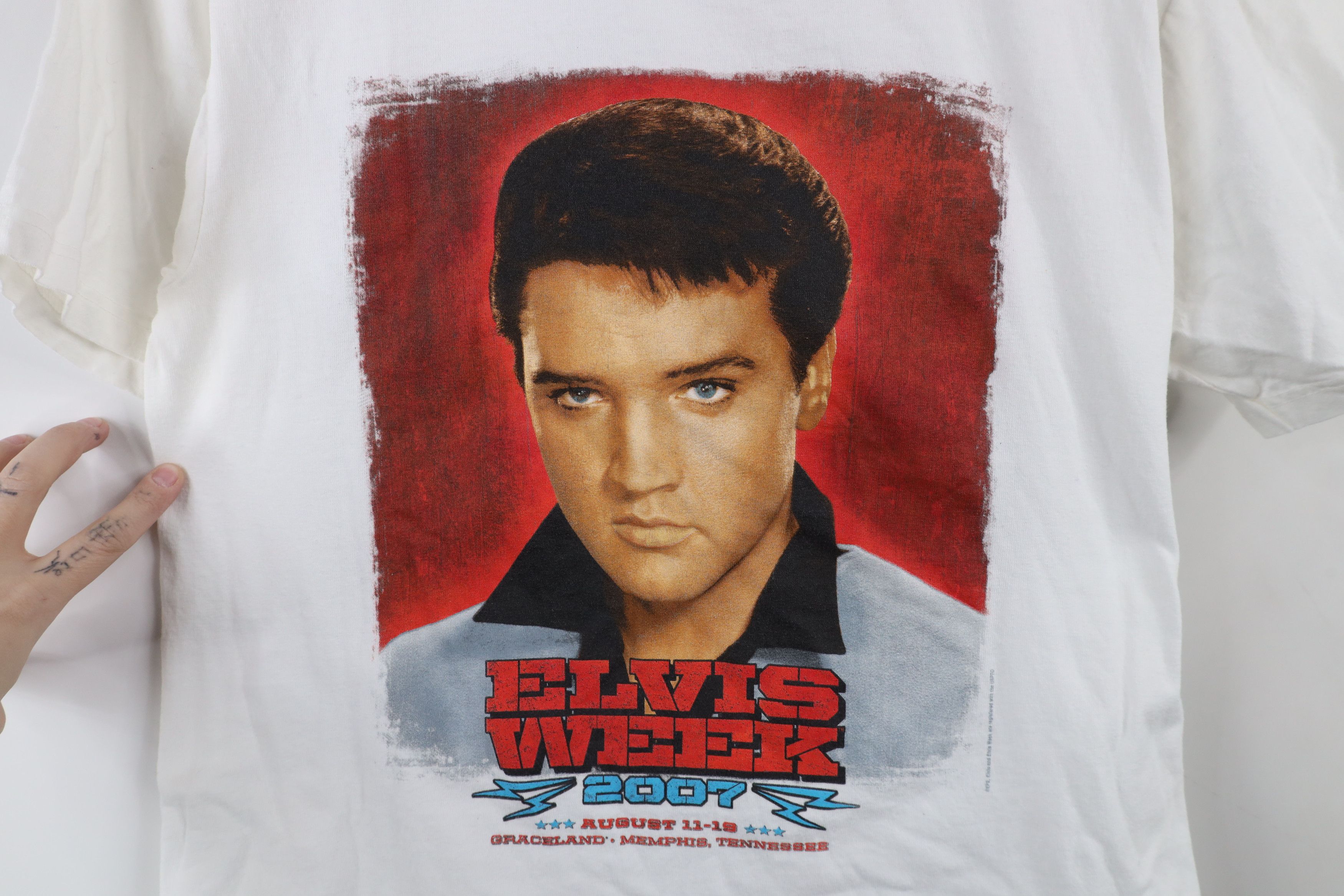 Vintage Vintage Y2K 2007 Elvis Elvis Presley Short Sleeve T-Shirt Size US S / EU 44-46 / 1 - 4 Thumbnail