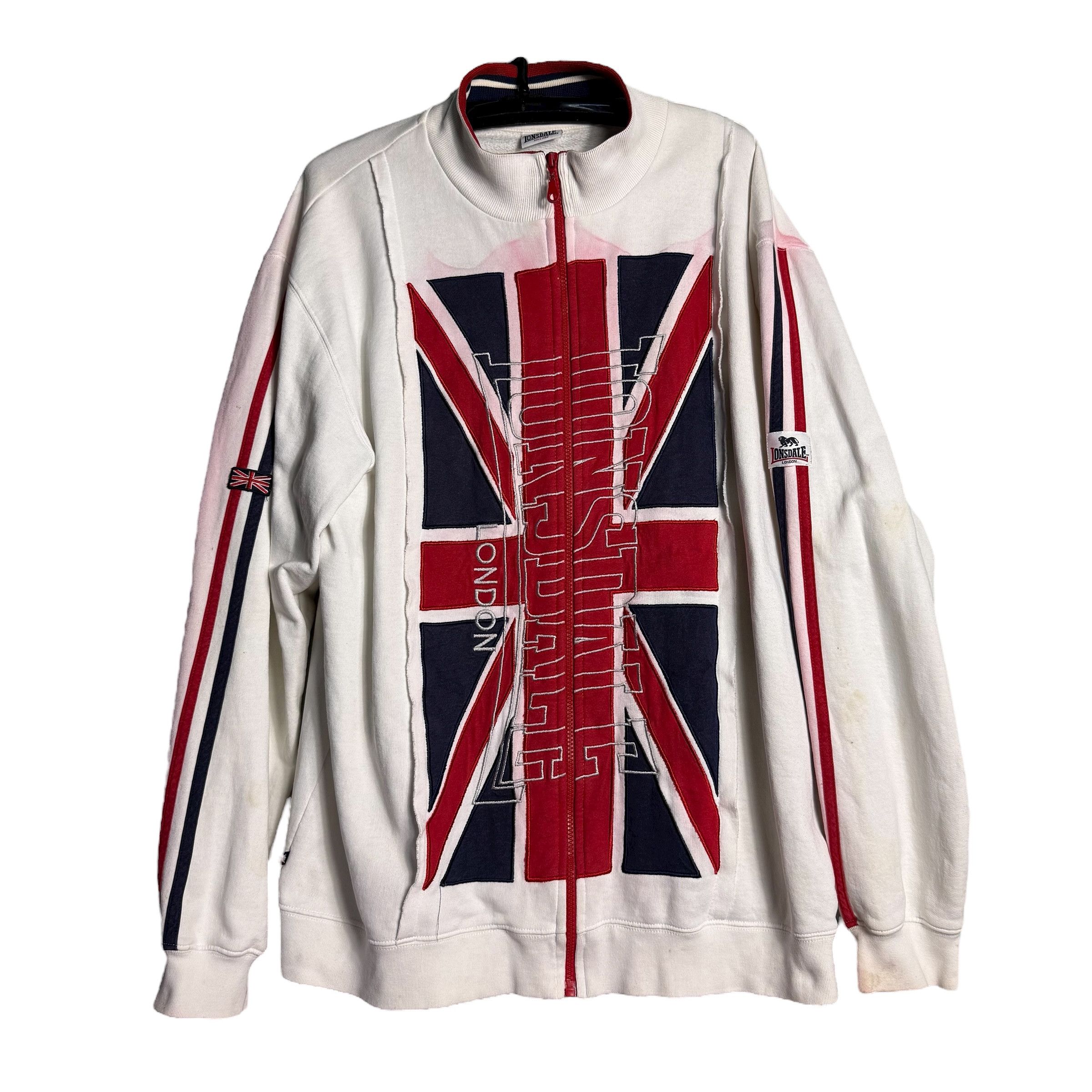 Lonsdale 🔥RARE🔥Vintage Lonsdale London Union Jack Full Zip Sweater Size US XL / EU 56 / 4 - 1 Thumbnail