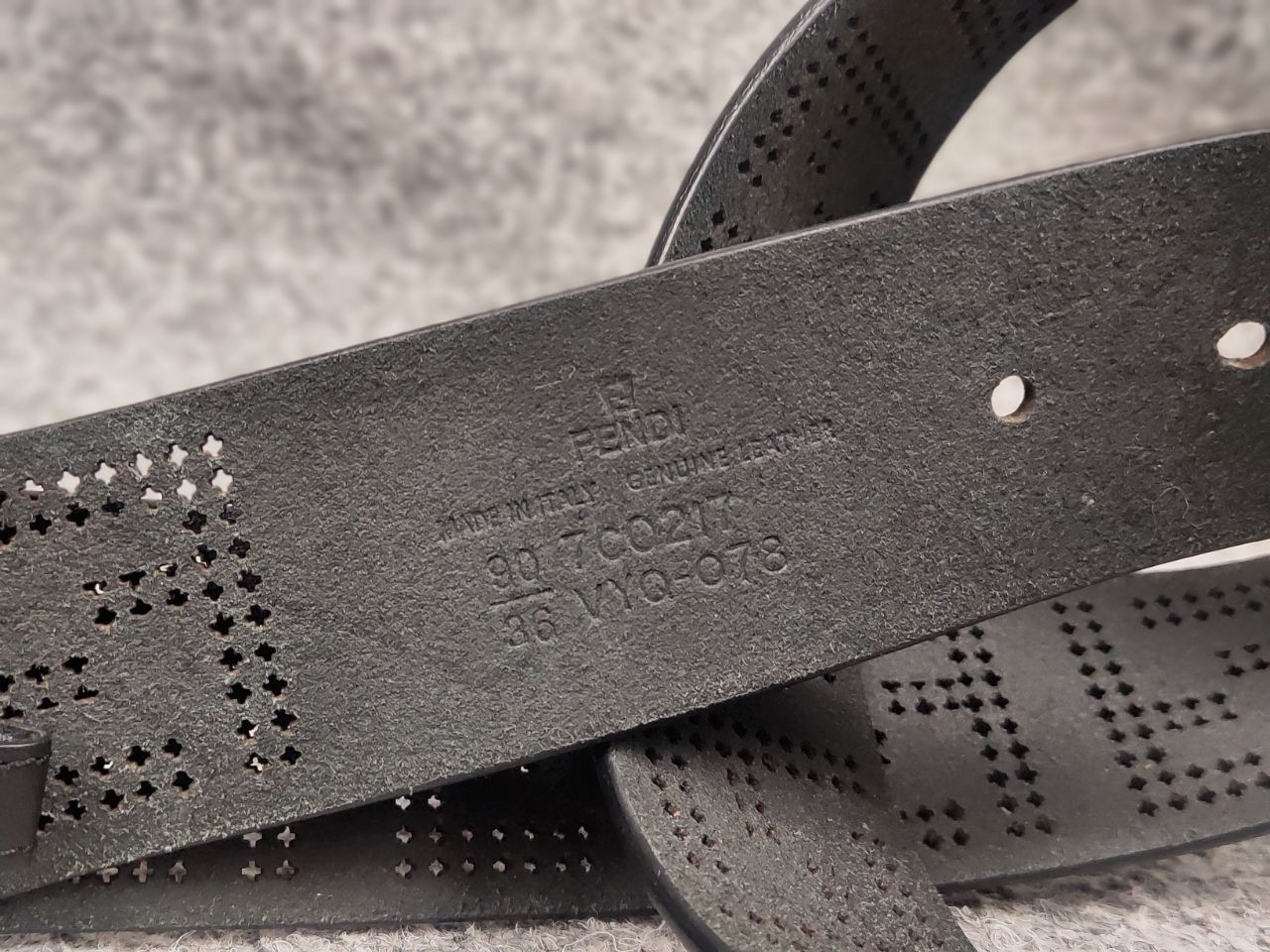 Fendi 🖤 Fendi FF zucca Logo authentic Leather Black Monogram Belt Size ONE SIZE - 15 Thumbnail