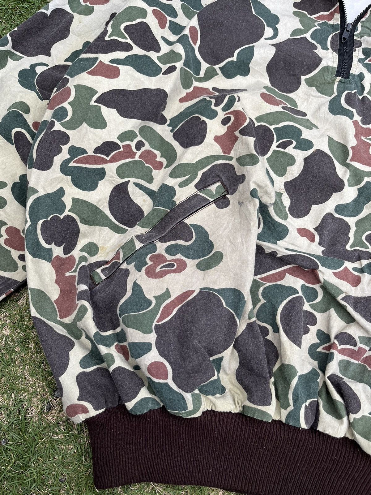 Delong × Vintage RARE Vintage Delong Camouflage Half Zipper Jacket 90s USA Size US XXL / EU 58 / 5 - 4 Thumbnail