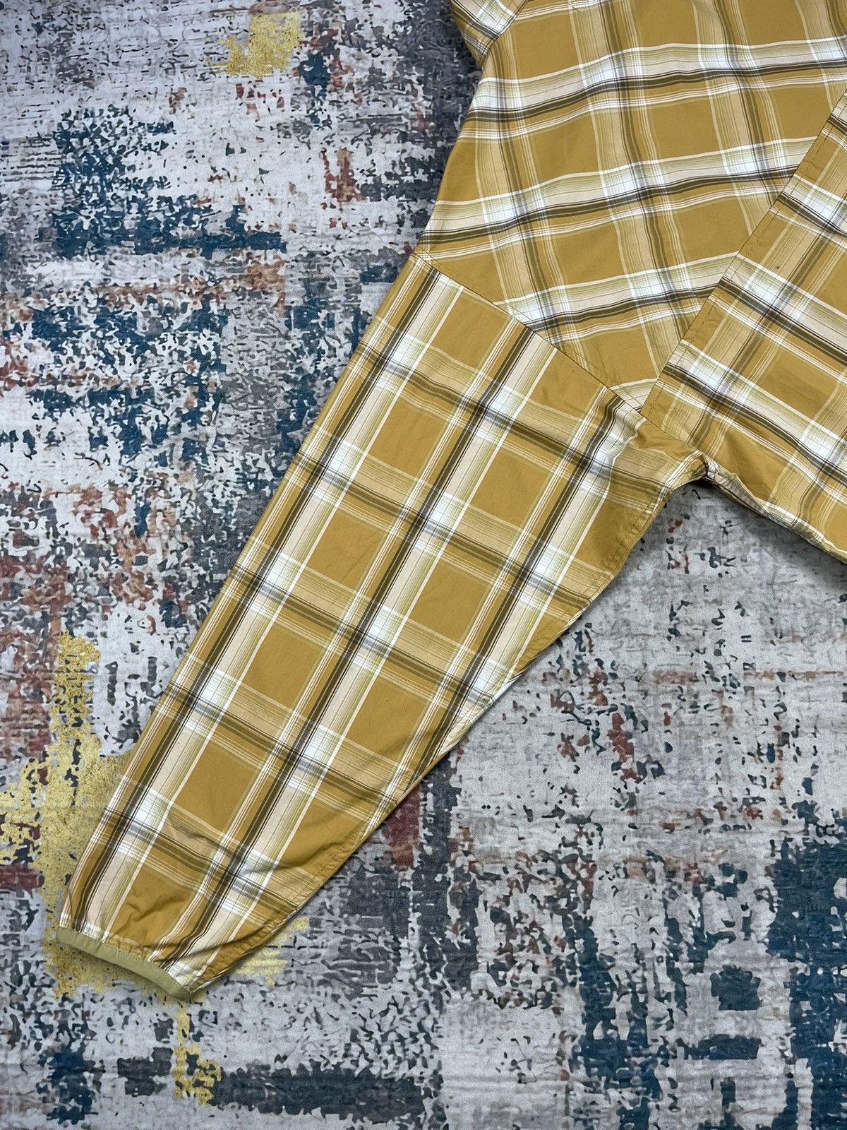 Towncraft Town Craft Snap Button Yellow Lemon Check Pullover Shirt Size US L / EU 52-54 / 3 - 7 Thumbnail
