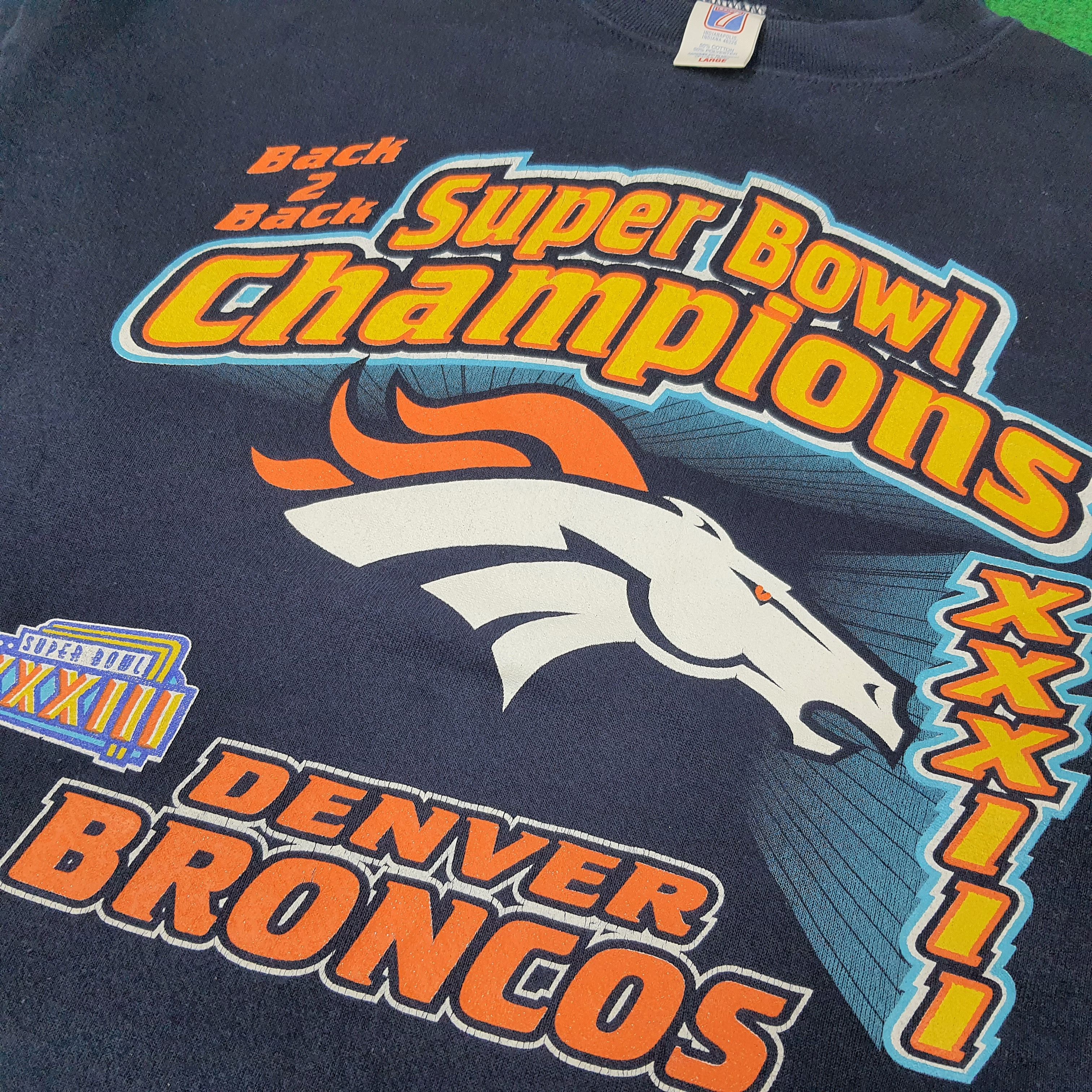 Logo 7 Vintage Denver Broncos Football Team NFL Sweatshirt C253N5 Size US L / EU 52-54 / 3 - 2 Thumbnail