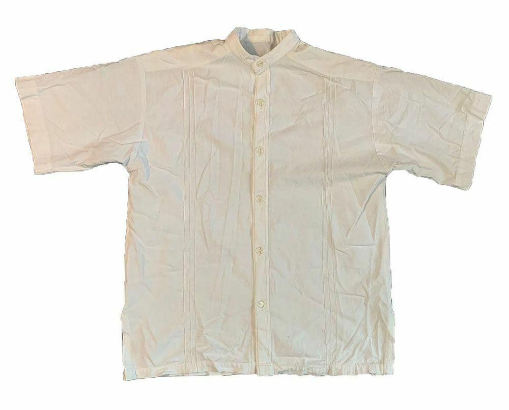 Designer Pre Owned White Hand Made Men'S Guayabera L Size US L / EU 52-54 / 3 - 1 Thumbnail