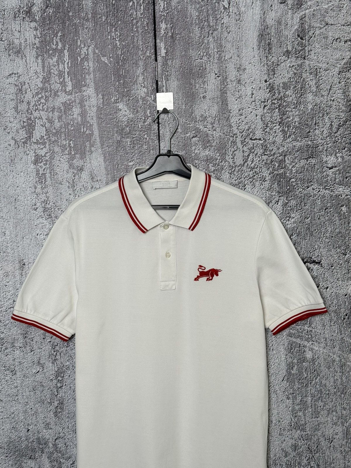 Prada Rare Prada Bull Embroidery Logo White Polo Shirt Size M Size US M / EU 48-50 / 2 - 2 Thumbnail