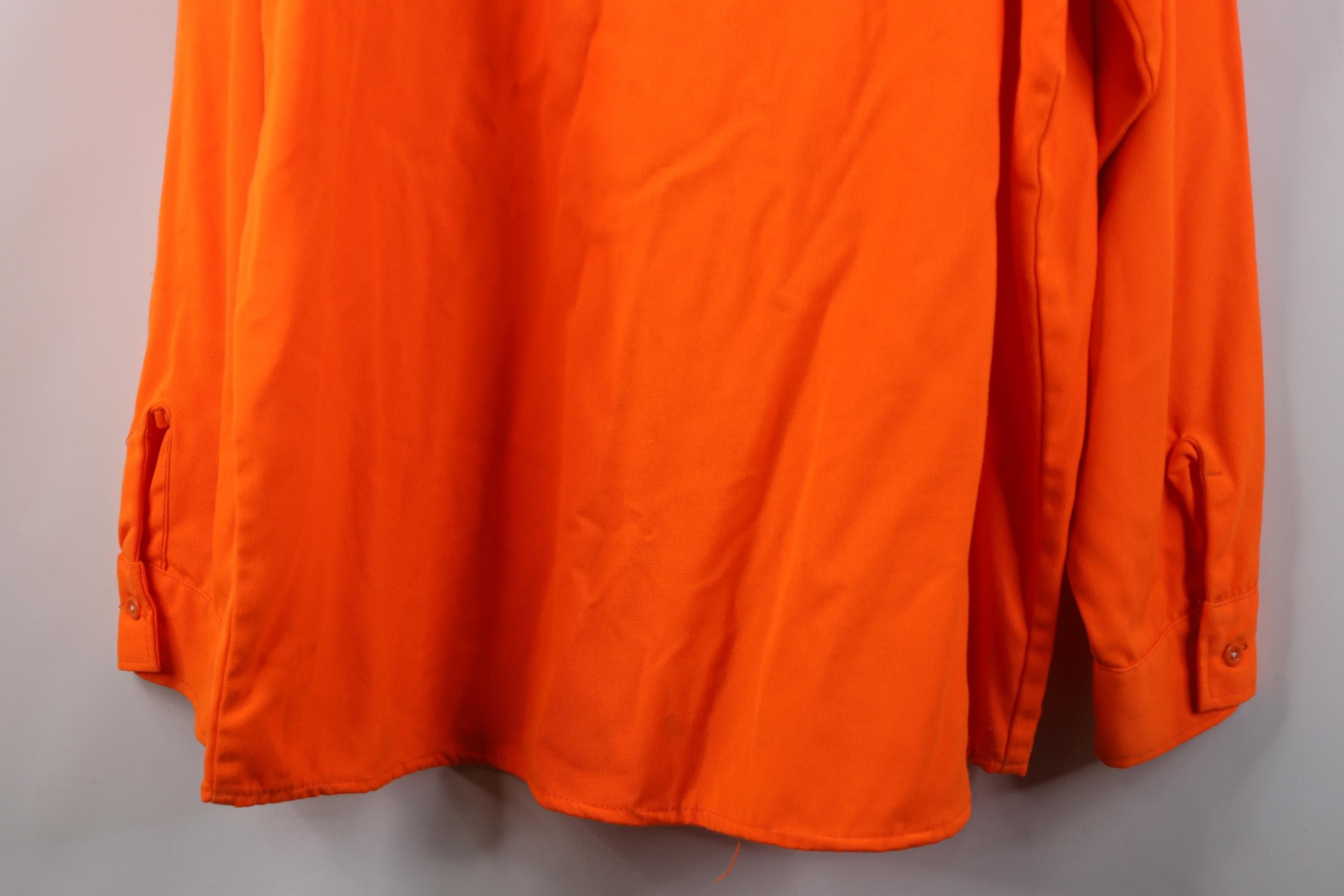 Vintage Vintage 80s 90s Hunting Collared Button Shirt Blaze Orange Size US XXL / EU 58 / 5 - 17 Thumbnail