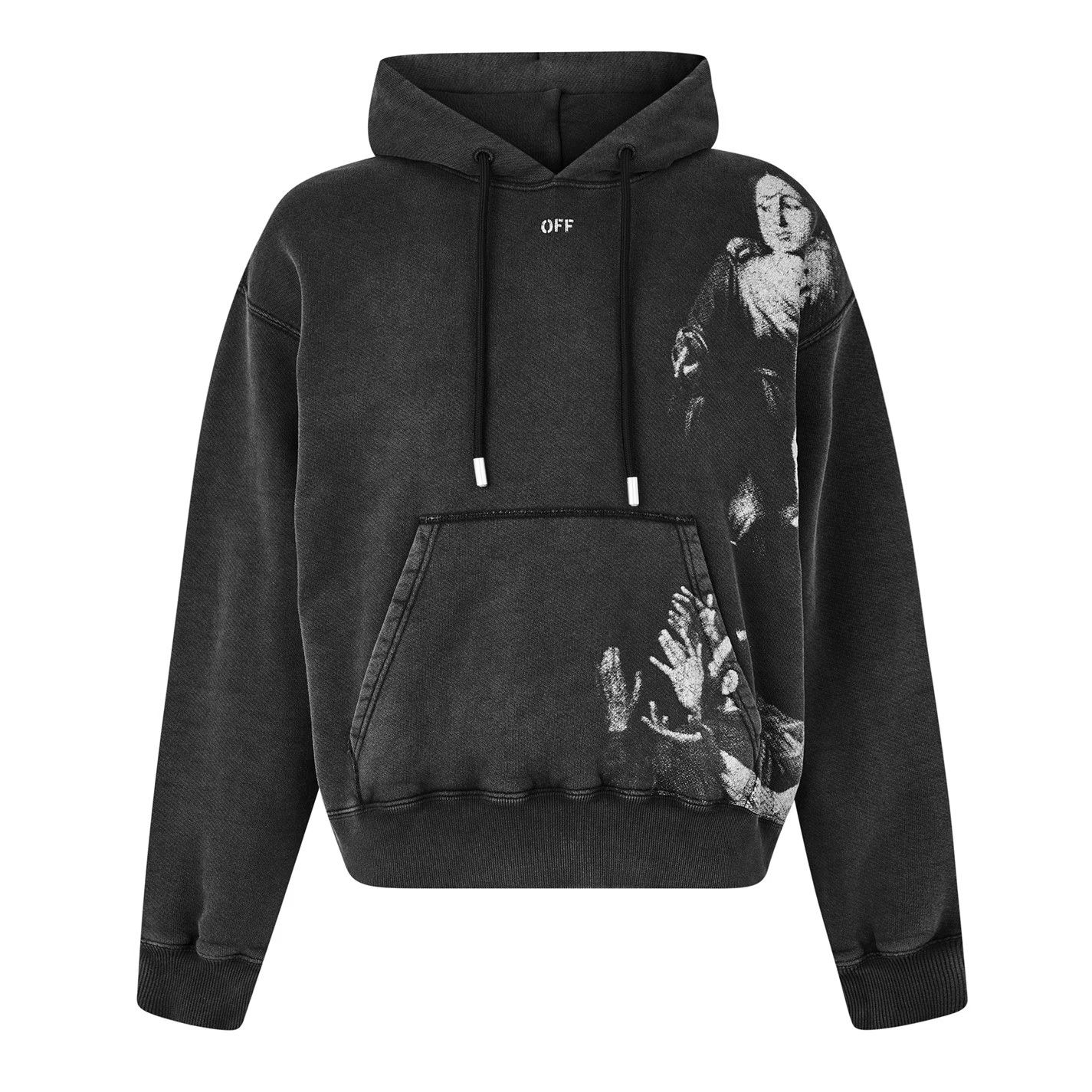 Off-White o1g2r1mq0226 Blurred Mary Skater Hoodie In Black Size US S / EU 44-46 / 1 - 1 Thumbnail