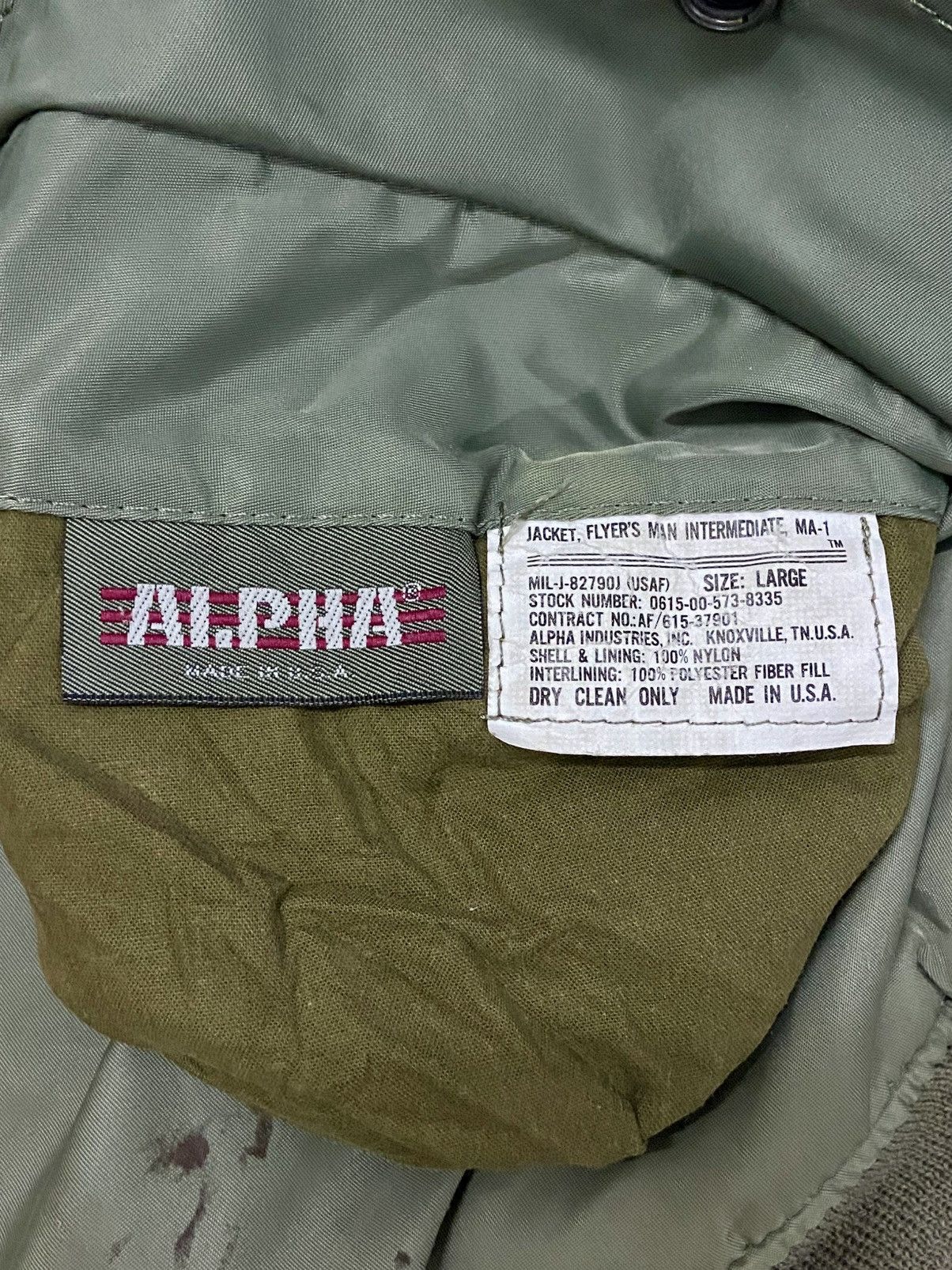 Alpha Industries × Vintage VINTAGE ALPHA INDUSTRIES MA 1 JACKET Size US L / EU 52-54 / 3 - 16 Thumbnail