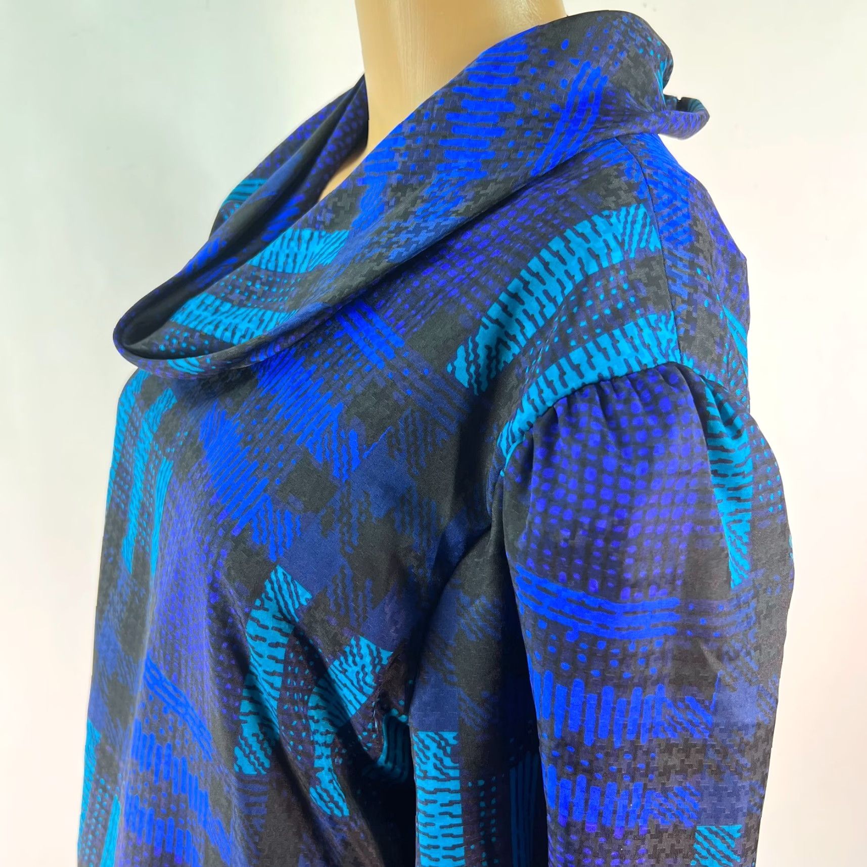 Vintage VINTAGE Umba Dress Shift Plaid Puff Sleeve Blue Size 12 Women Size XL / US 12-14 / IT 48-50 - 5 Thumbnail