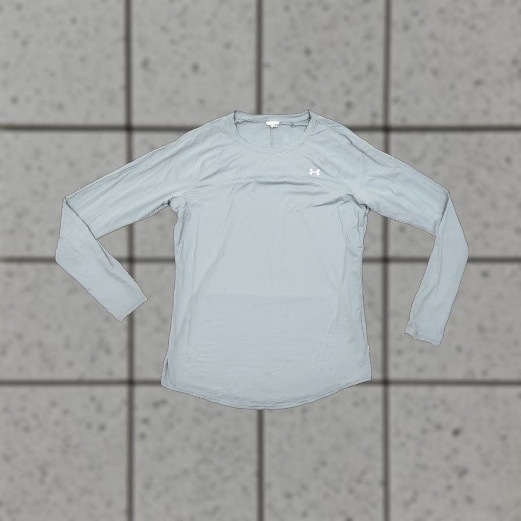 Under Armour Under Armour Women's Gray HeatGear Long Sleeve Crew Neck Shirt L Size L / US 10 / IT 46 - 1 Thumbnail