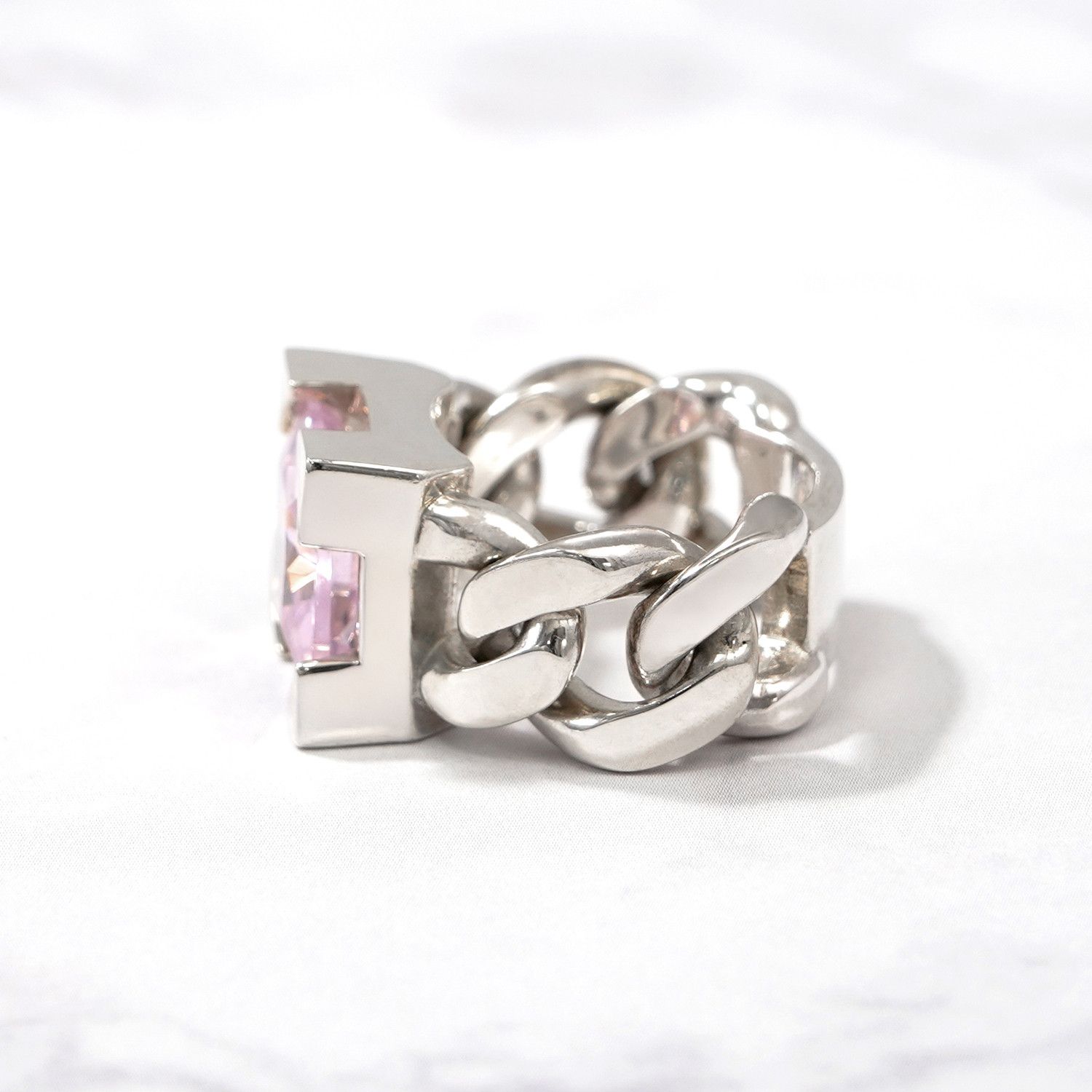 Bottega Veneta o1n1vont1124 Size: 19 / Ring in Silver/Pink Size ONE SIZE - 6 Thumbnail