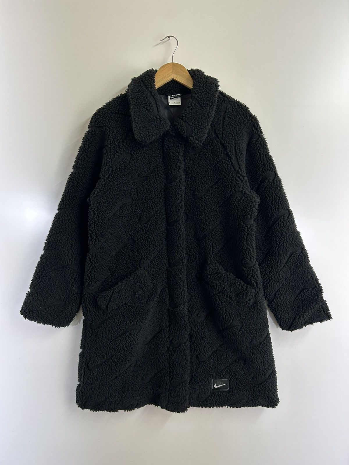 Nike 🔥Nike Faux Fur Outerwear Zipper Jacket Size S / US 4 / IT 40 - 1 Thumbnail