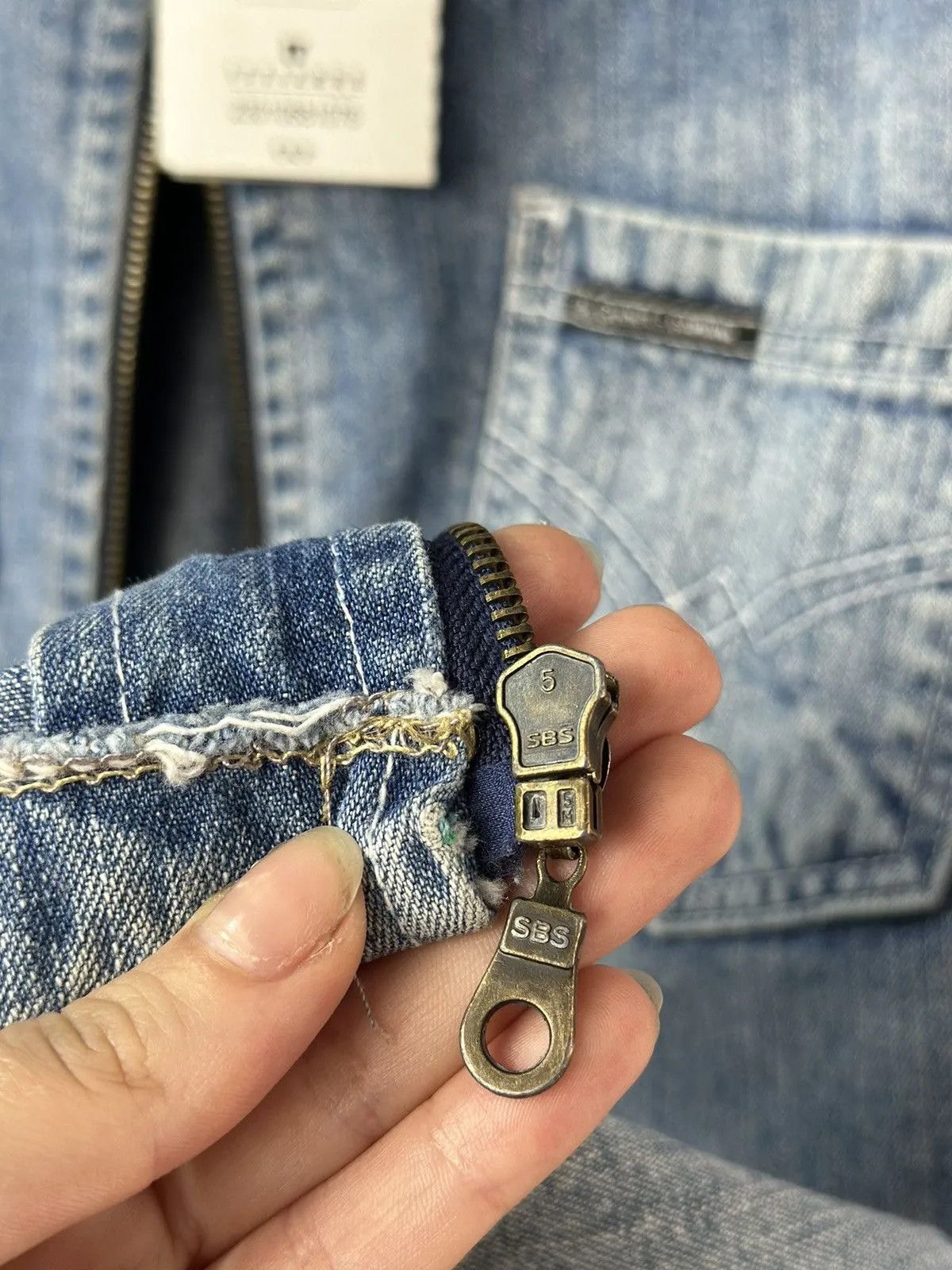 If Six Was Nine Dolce Gabbana Jacket Leather Denim Vintage Diesel style Punk Size US S / EU 44-46 / 1 - 17 Thumbnail