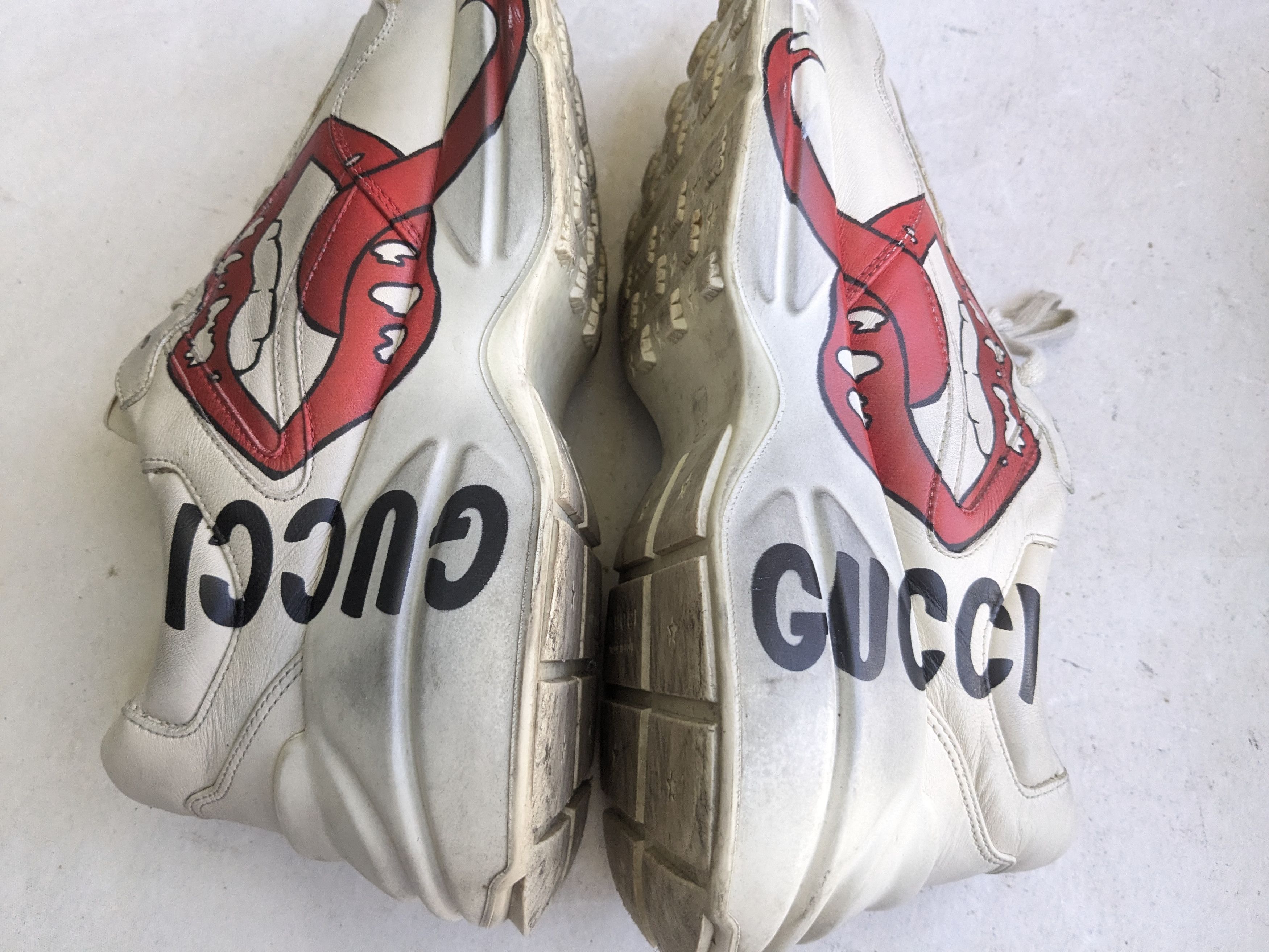 Gucci Gucci Rhython Mouth Sneaker 9 Leather Kiss Lips Size US 9 / EU 42 - 10 Thumbnail