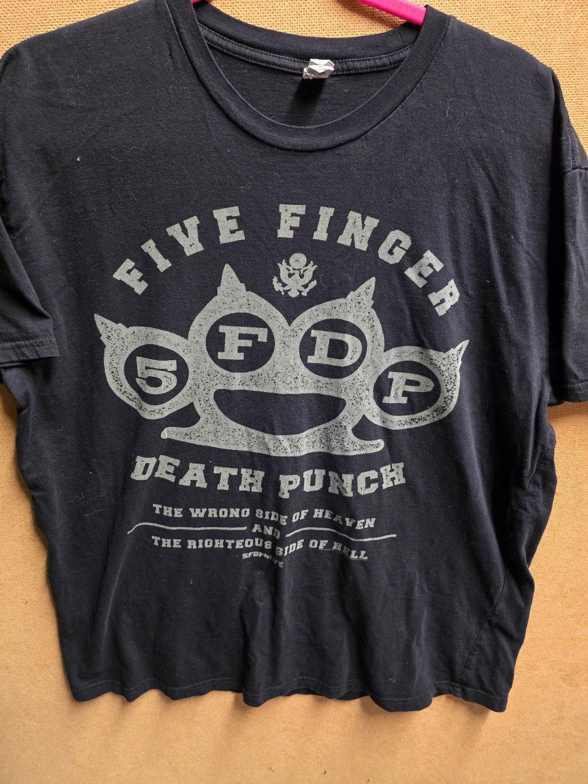 Gildan Five Finger Death Punch The Wrong Side Of Heaven 2012 XL Y2k Size US XL / EU 56 / 4 - 2 Thumbnail