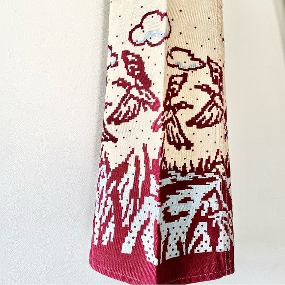 Levi's RARE ARCHIVE 1960s Levi’s White Tab Big E Scenic Bells Print Size 29" - 6 Thumbnail