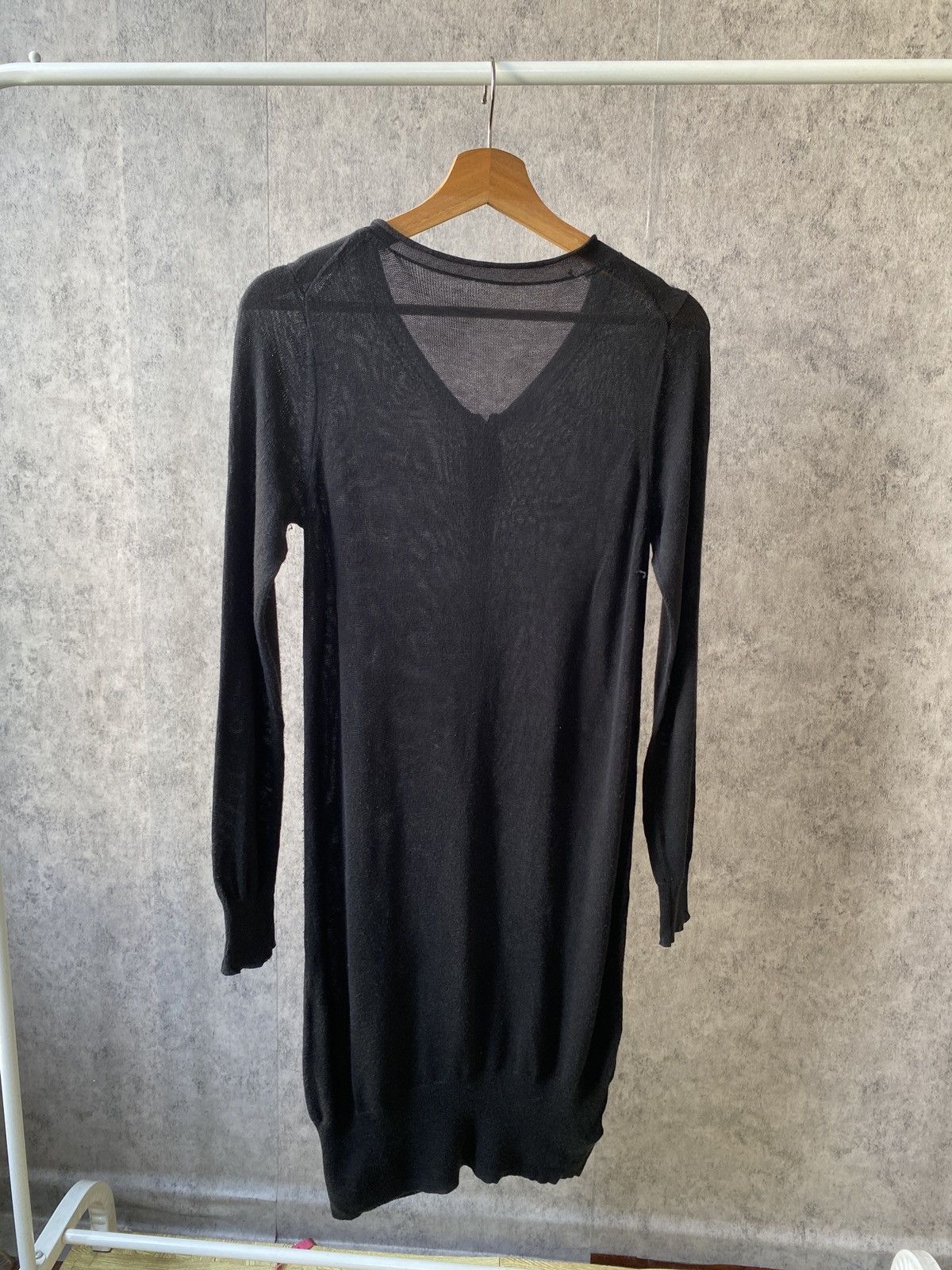 Japanese Brand × Yohji Yamamoto Yohji Yamamoto + Noir Black Long Cardigan Knitwear Size S / US 4 / IT 40 - 2 Thumbnail