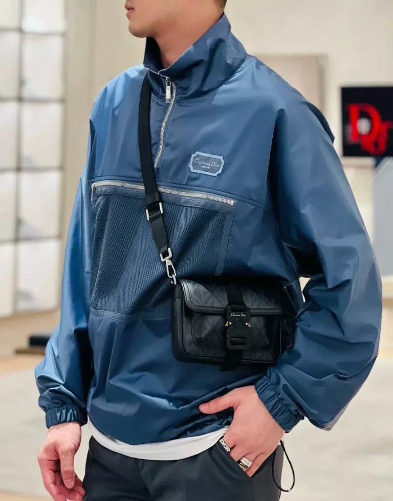 Dior Dior Blue Nylon Logo Shell Jacket Size 50 98 New Size US M / EU 48-50 / 2 - 8 Thumbnail