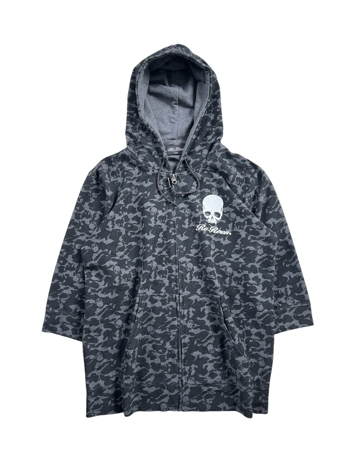 Roen Skulls Camo Half Sleeve Hoodie