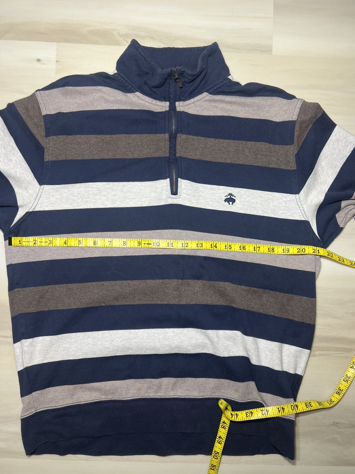 Brooks Brothers Brooks Brothers “346” Mens 1/4 Zip Pullover Size M Stripped Size US M / EU 48-50 / 2 - 3 Thumbnail