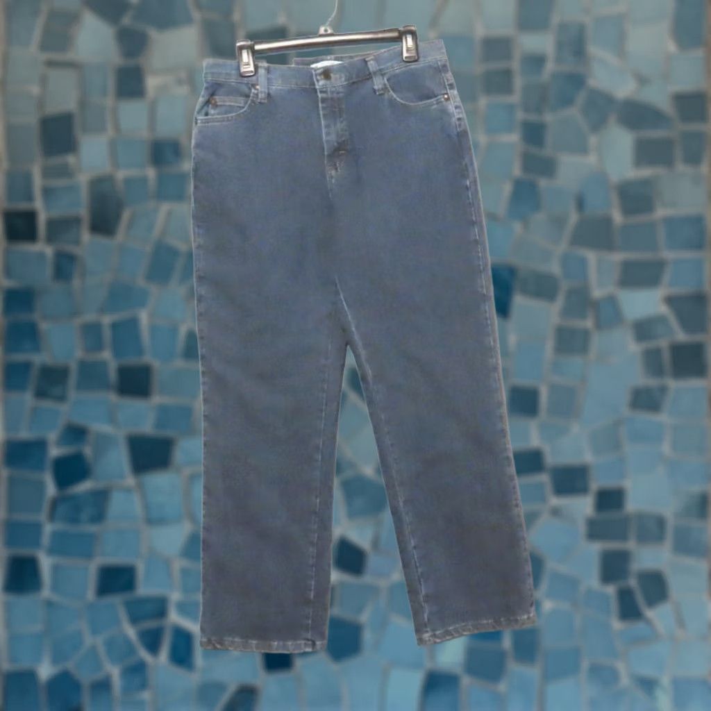 Lee READ Lee Women's 10 Jeans Relaxed Fit Straight Leg NWT Blue Denim 29in Inseam Moderate Wash Stretch Regular Size 10 Size 32" / US 10 / IT 46 - 1 Thumbnail