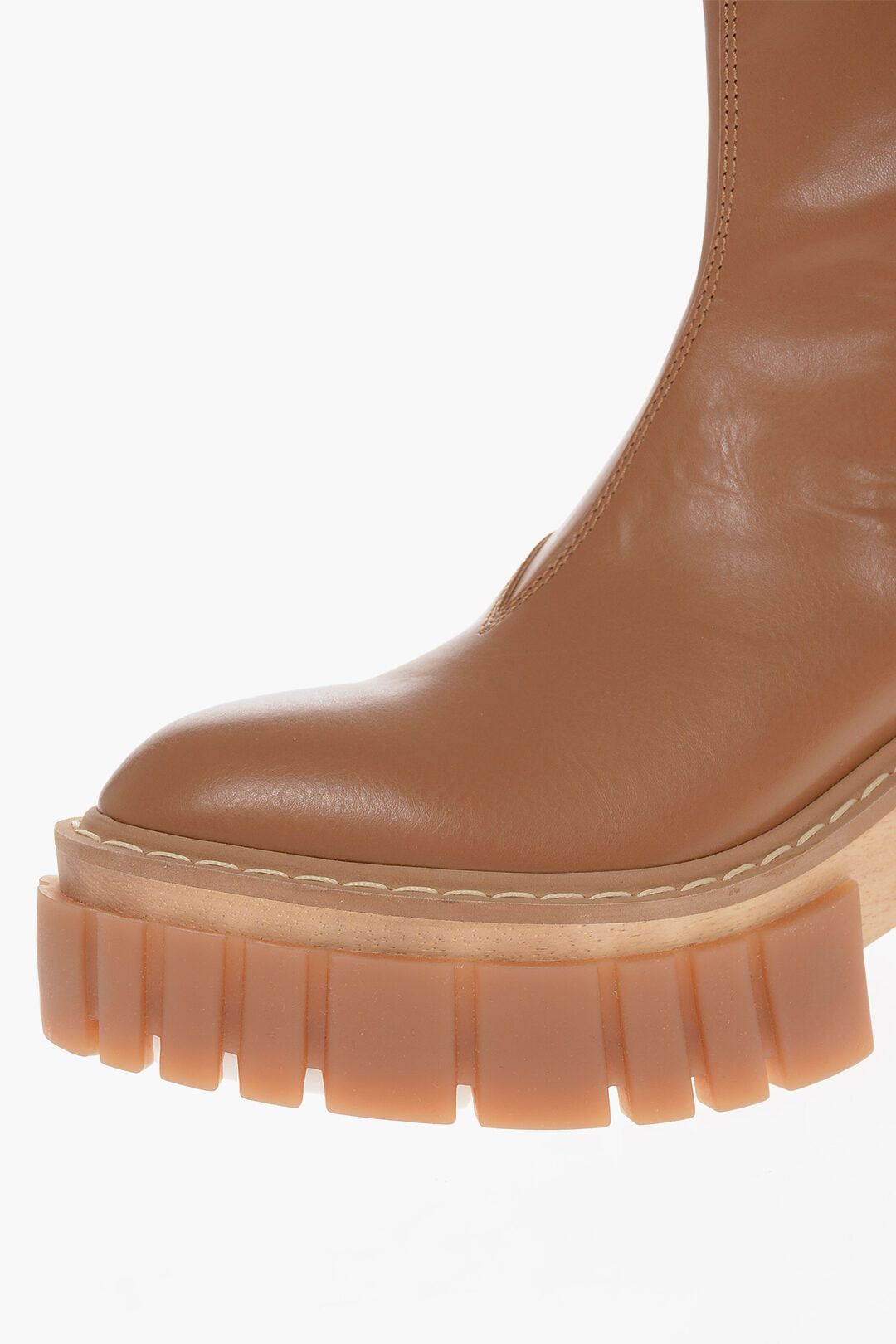 Stella McCartney og1mm0824 Rubber Sole Booties in Brown Size US 10 / IT 40 - 4 Thumbnail