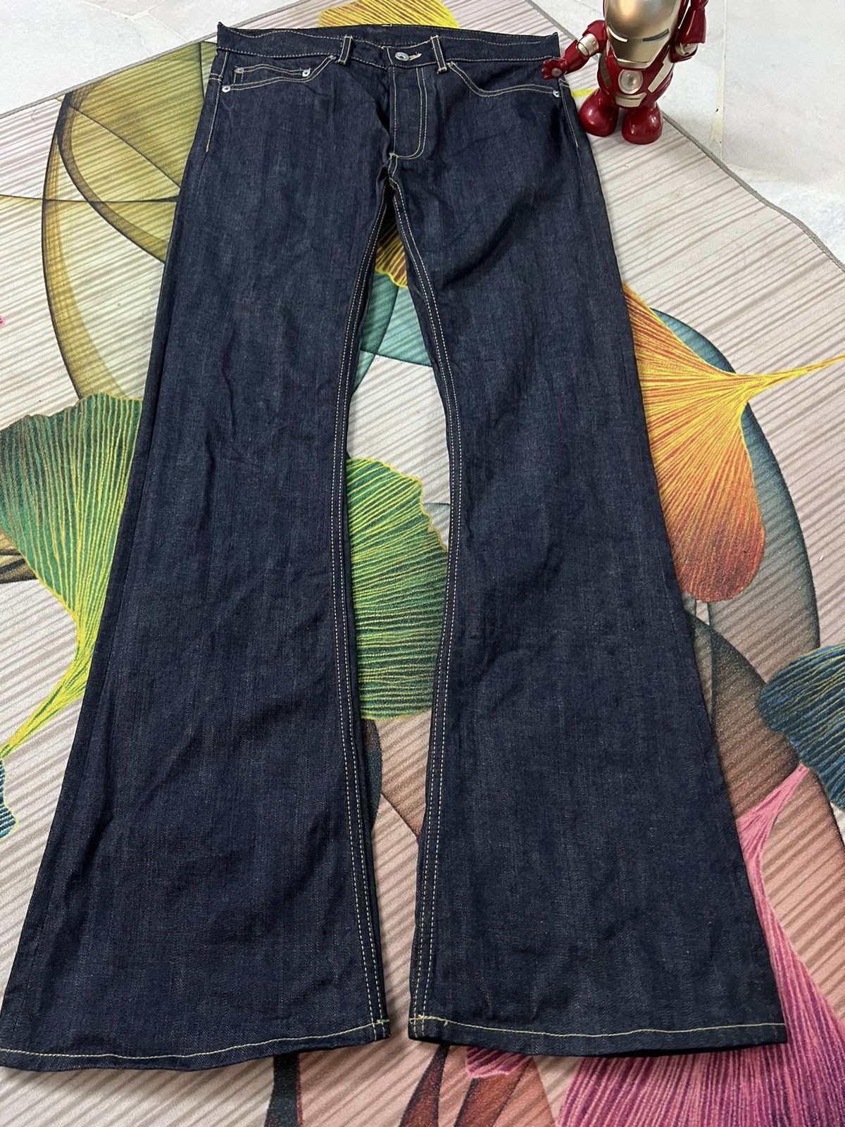 If Six Was Nine × Japanese Brand × Le Grande Bleu (L.G.B.) FROG DENIM FLARE JEANS BY DRAW DESIGN CREATION Size US 32 / EU 48 - 3 Thumbnail
