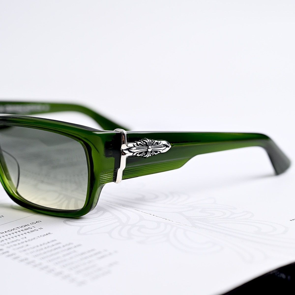 Chrome Hearts CHROME HEARTS YER BJORN AGAIN MOSS SUNGLASSES Size ONE SIZE - 3 Thumbnail