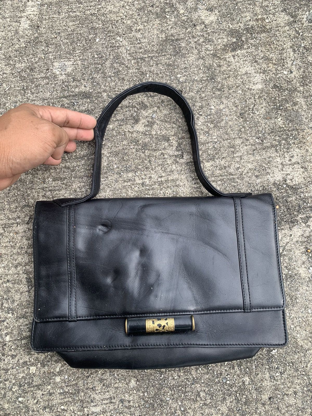 Designer × Leather Christian aujard leather hand carry bag Size ONE SIZE - 2 Thumbnail