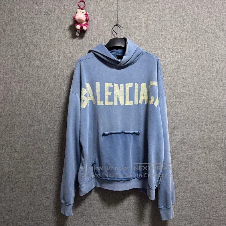 Balenciaga Balenciaga Distressed Tape Hoodie Size US M / EU 48-50 / 2 - 1 Thumbnail