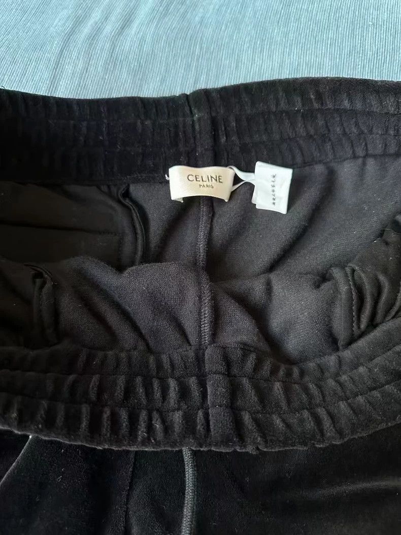 Celine Black Velvet Trousers from Celine Size US 32 / EU 48 - 3 Thumbnail