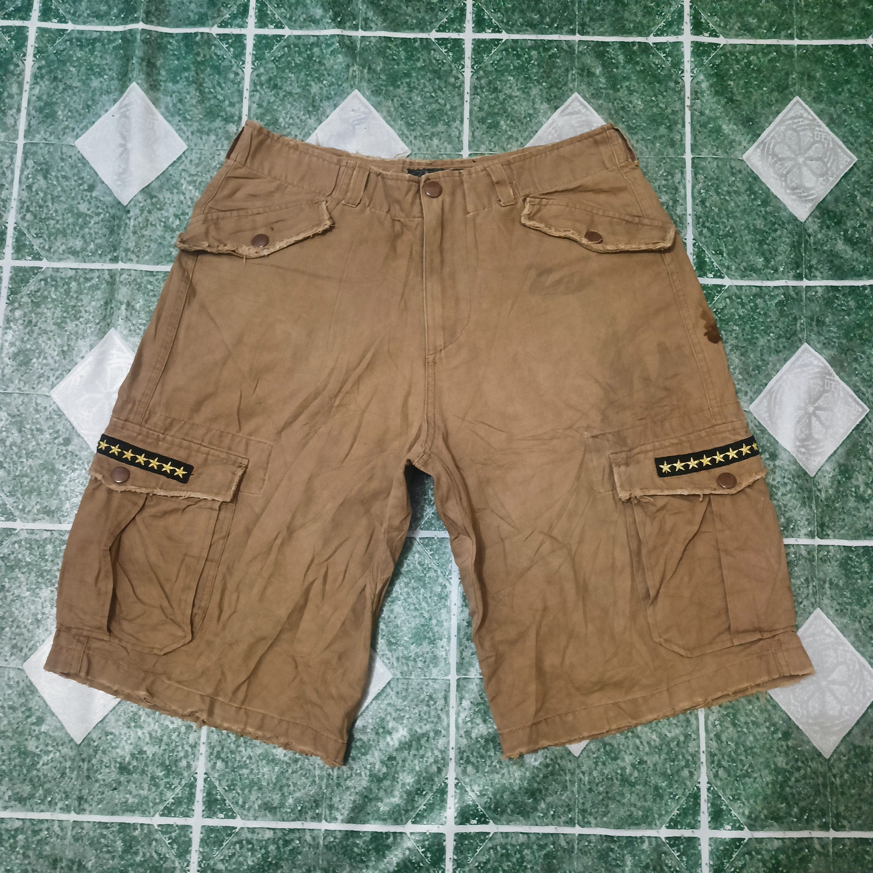 image of Neighborhood Distressed Cargo Short Pants in Brown, Men's (Size 33)