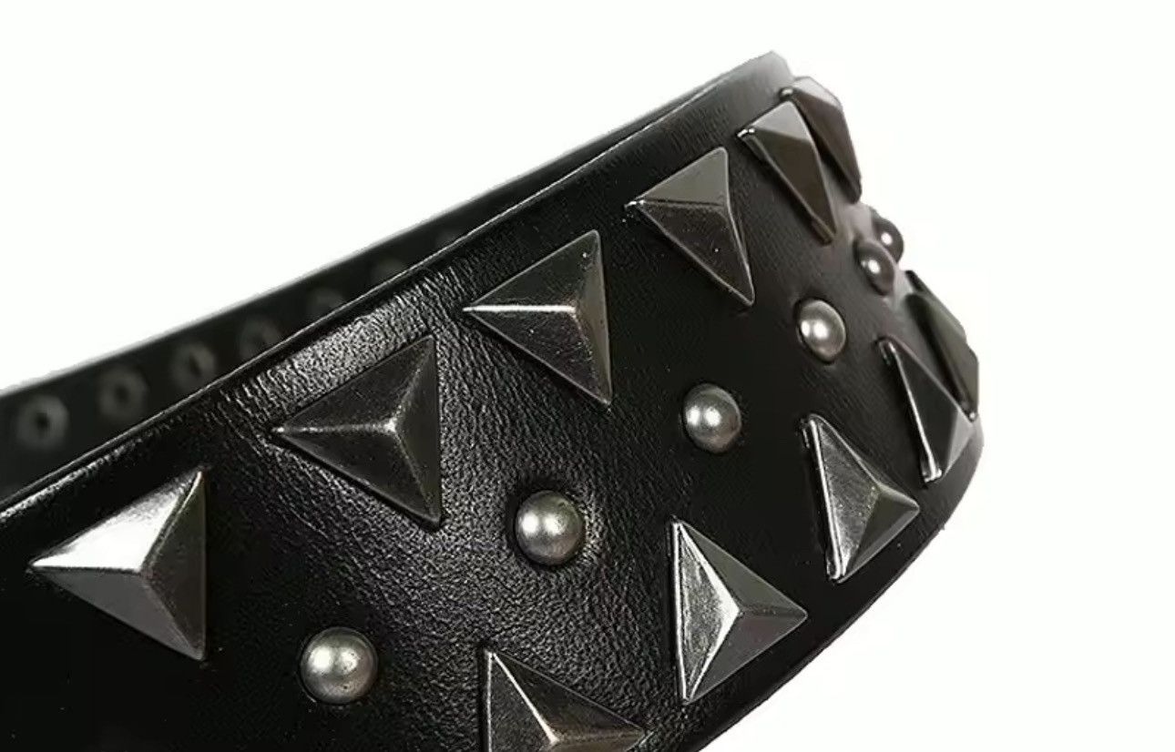 Leather × Other Heavy Metal Genuine Leather Rivert Punk Belt Size ONE SIZE - 6 Thumbnail