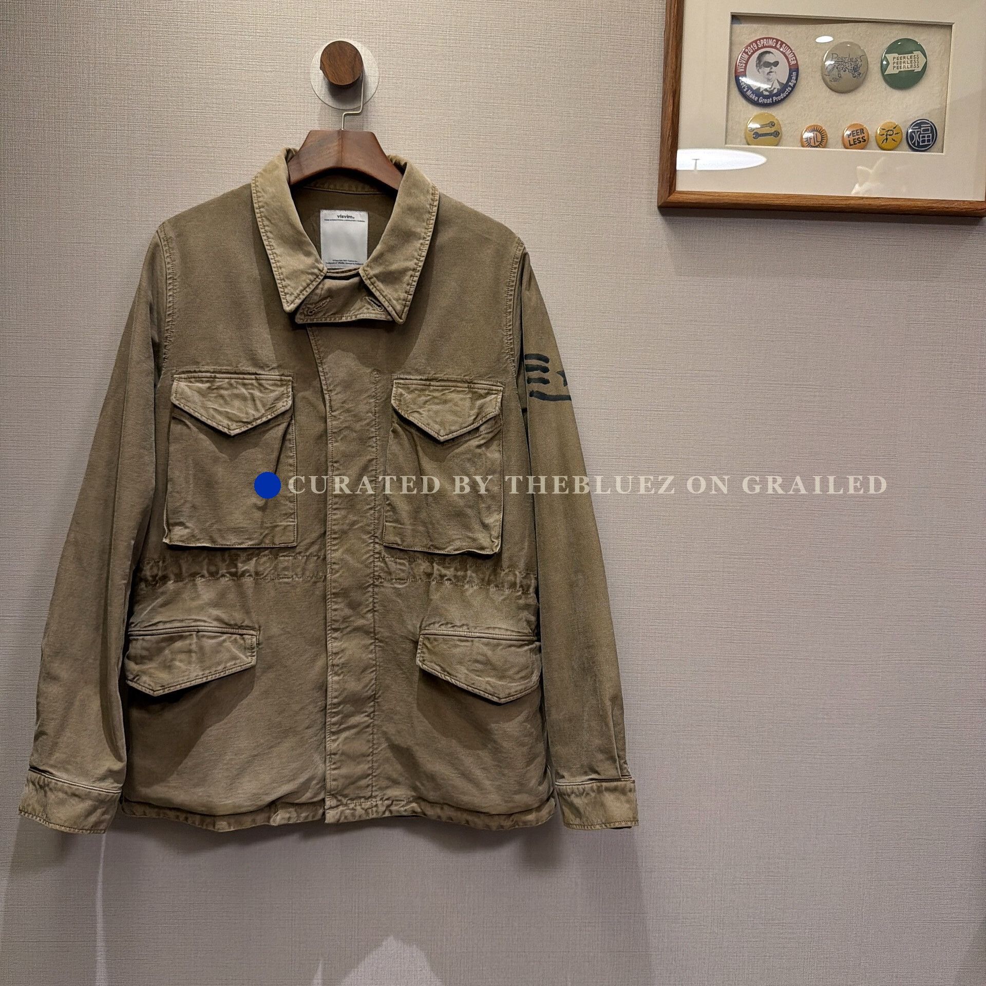 Visvim VISVIM ACHSE JKT DMGD CHINO M43 jacket jacket | Grailed