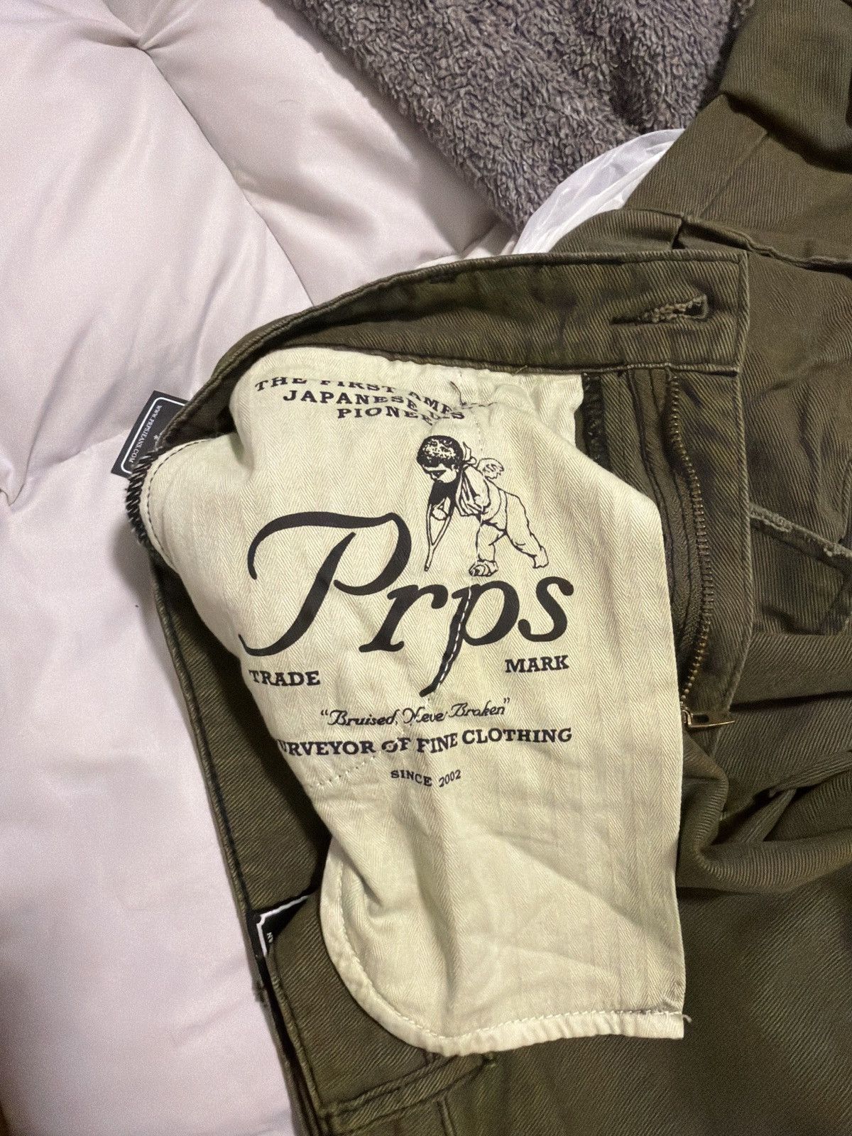 Prps PRPS Multi Pocket Cargo Pants Army Green Tactical Wide Size US 28 / EU 44 - 8 Thumbnail