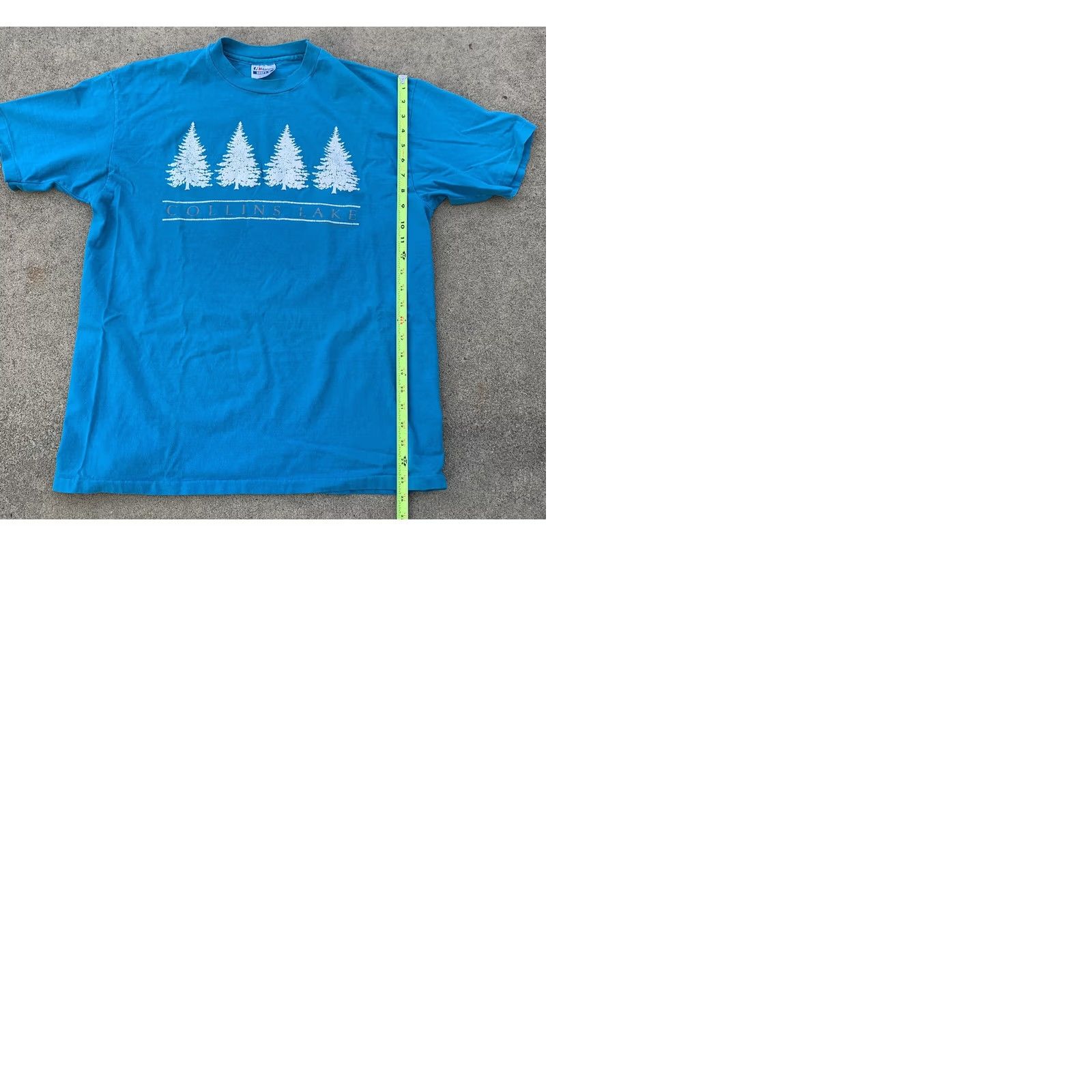 Hanes VINTAGE Hanes Beefy-T Collins Lake T Shirt 1987 100% Cotton XL Blue Graphic Tee Mens Size US XL / EU 56 / 4 - 9 Thumbnail