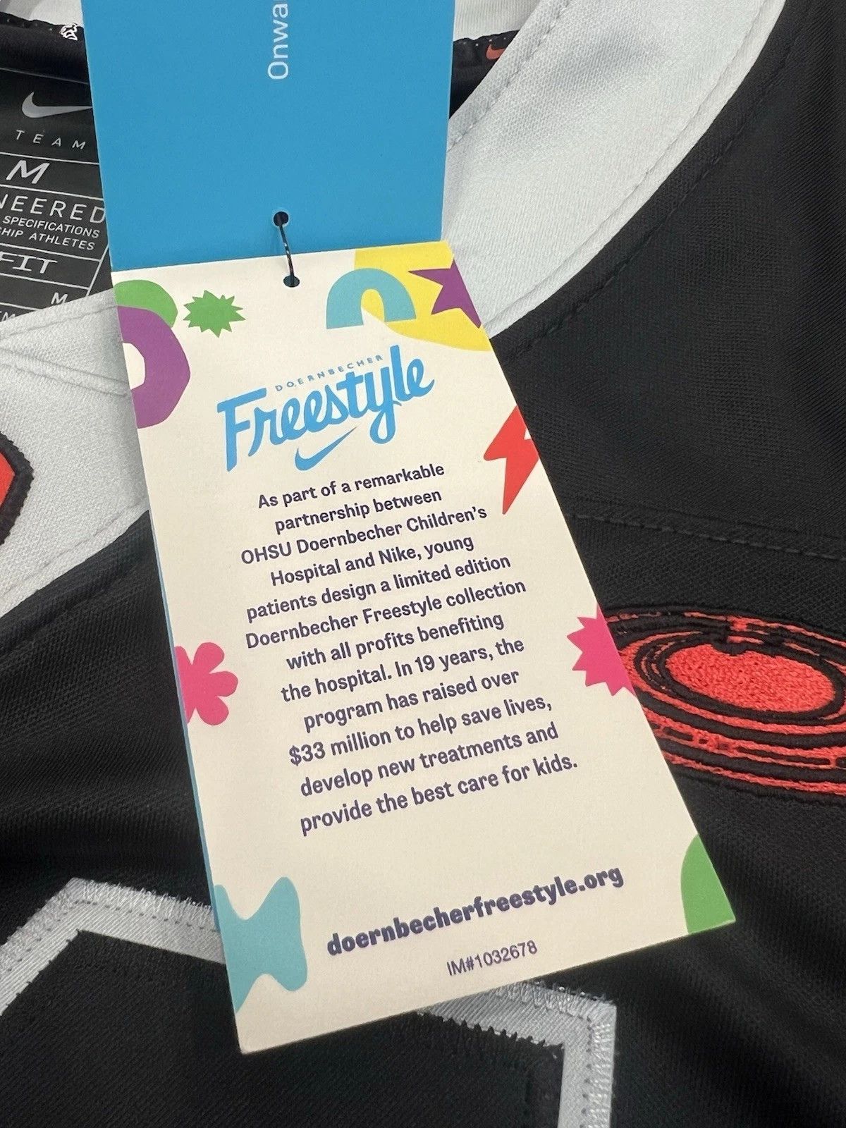 Nike Nike x Doernbecher Freestyle Jersey FZ2004010 Black DB M Size US M / EU 48-50 / 2 - 12 Thumbnail