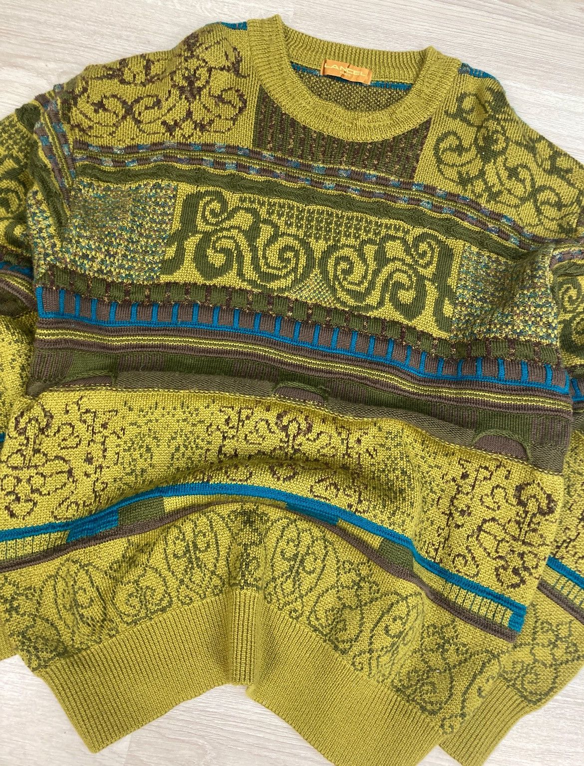 Japanese Brand × Lancel × Vintage Vintage Lancel sweater wool style coogi made in Japan Size US L / EU 52-54 / 3 - 2 Thumbnail