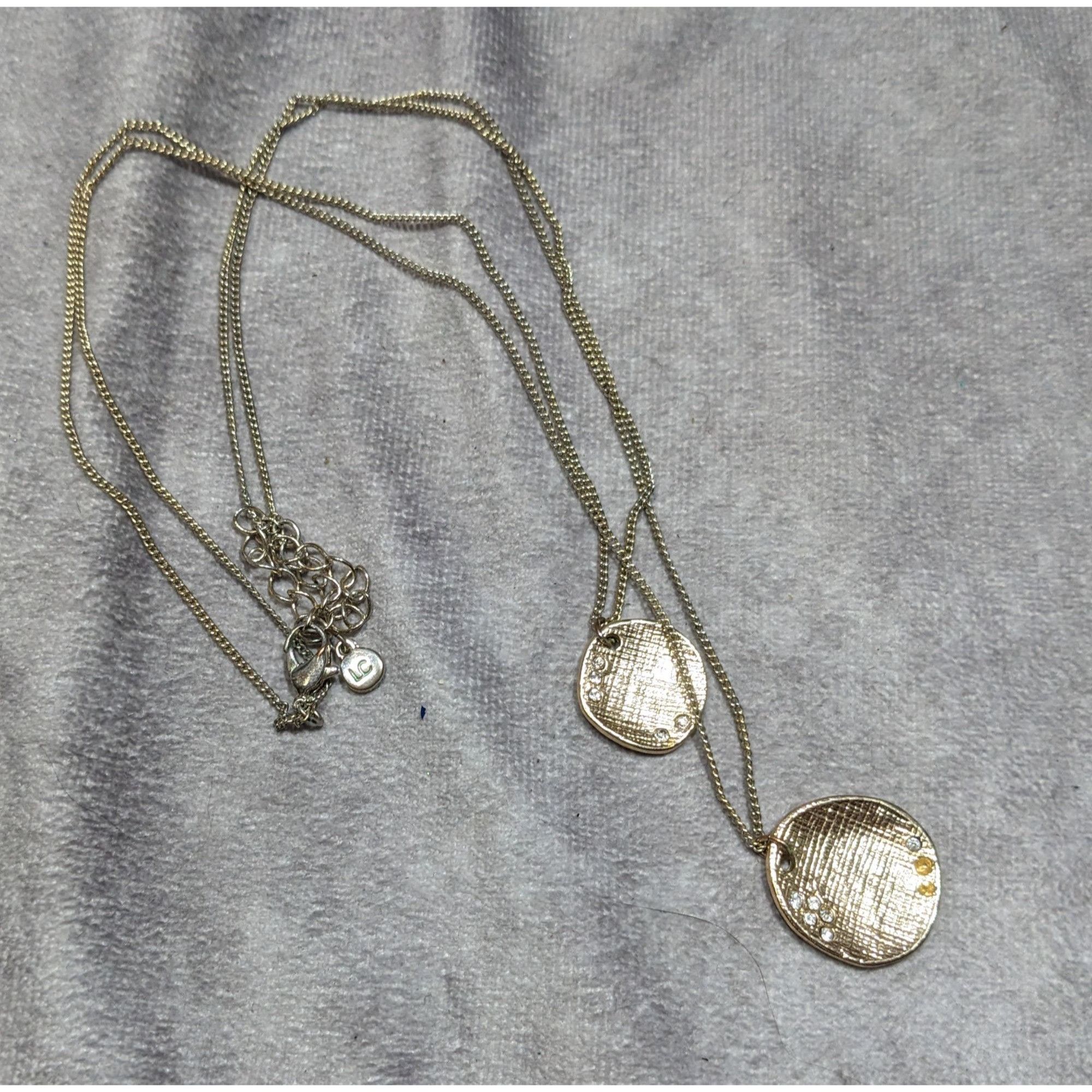 Liz Claiborne Liz Claiborne Layered Gold-Tone Necklace With Textured Circu Size ONE SIZE - 6 Thumbnail