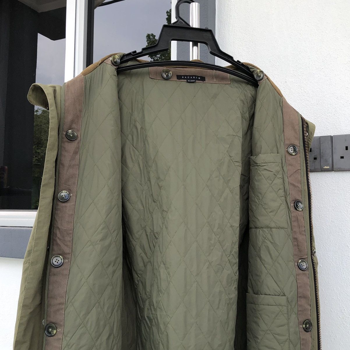 Japanese Brand BAGARCH Mod Coat Olive Military Coat Cross Big Logo Parka Size US XL / EU 56 / 4 - 14 Thumbnail