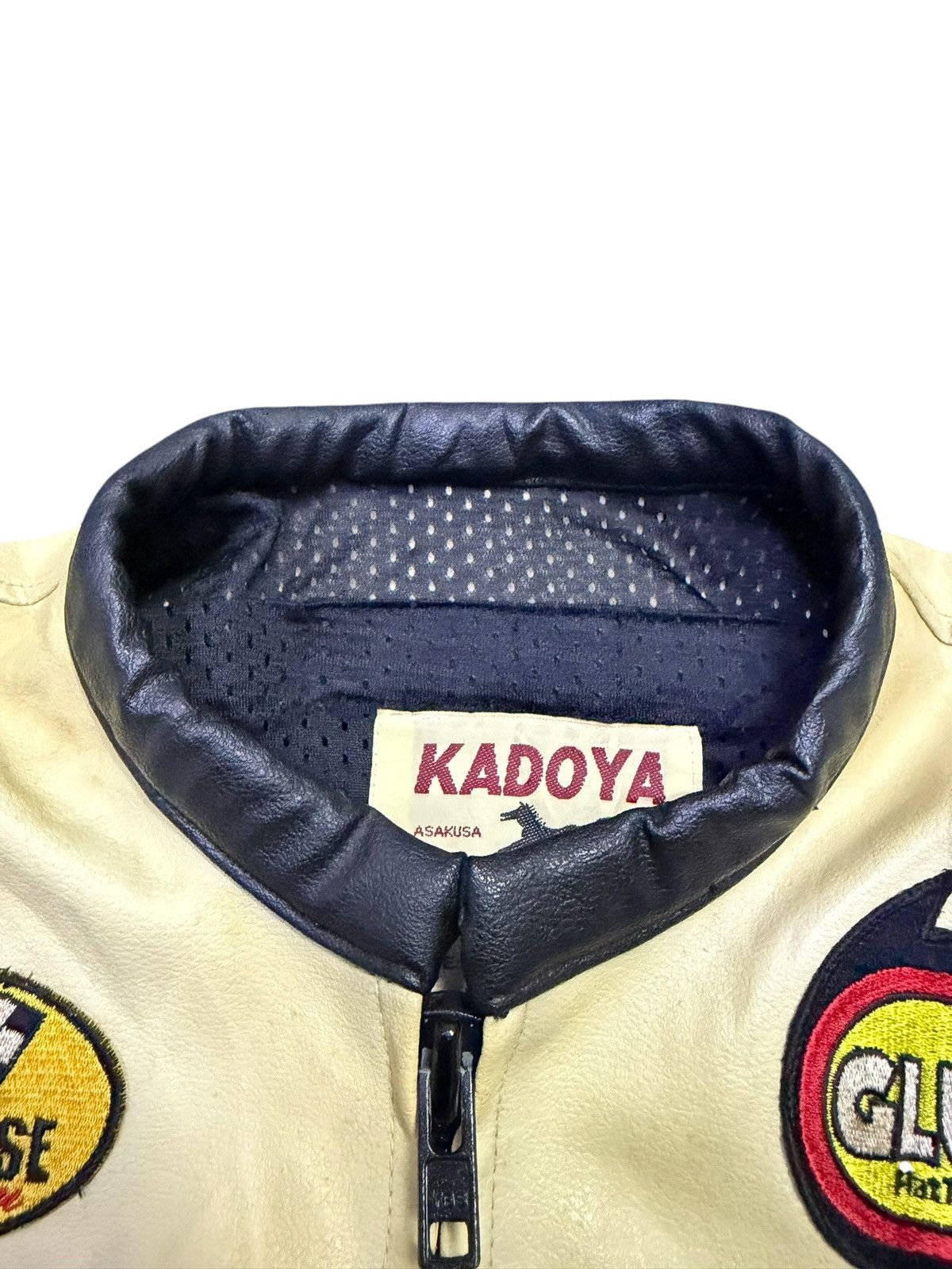 Kadoya Kadoya Black Horse Racing Team Half Leather Biker Jacket Size US L / EU 52-54 / 3 - 12 Thumbnail