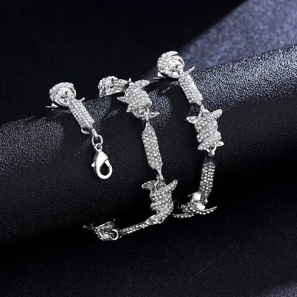 VIBE Bling Crystal Barbed Wire Link Choker Necklace Size ONE SIZE - 2 Thumbnail